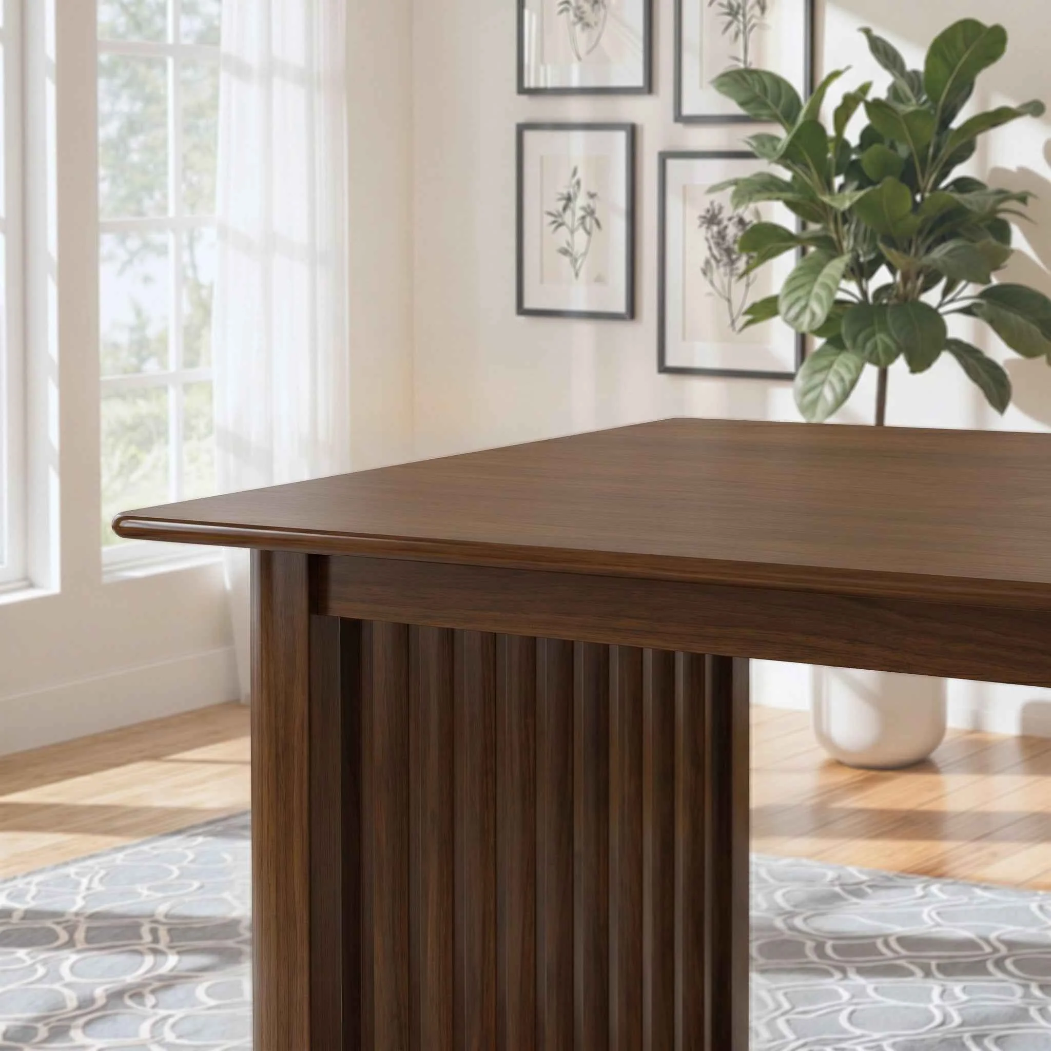 Frontignan Walnut Rectangular Dining Table - Image 4