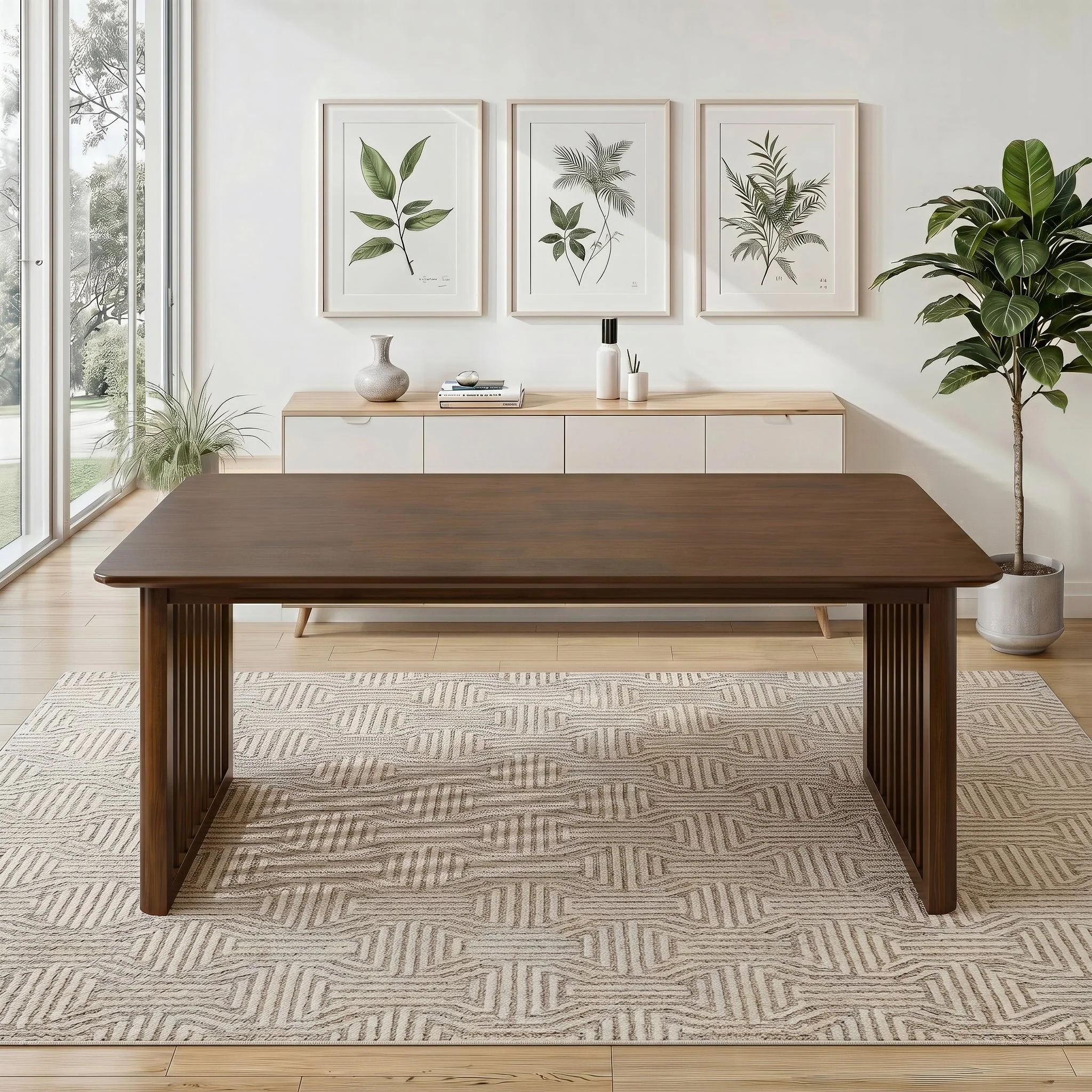 Frontignan Walnut Rectangular Dining Table - Image 5