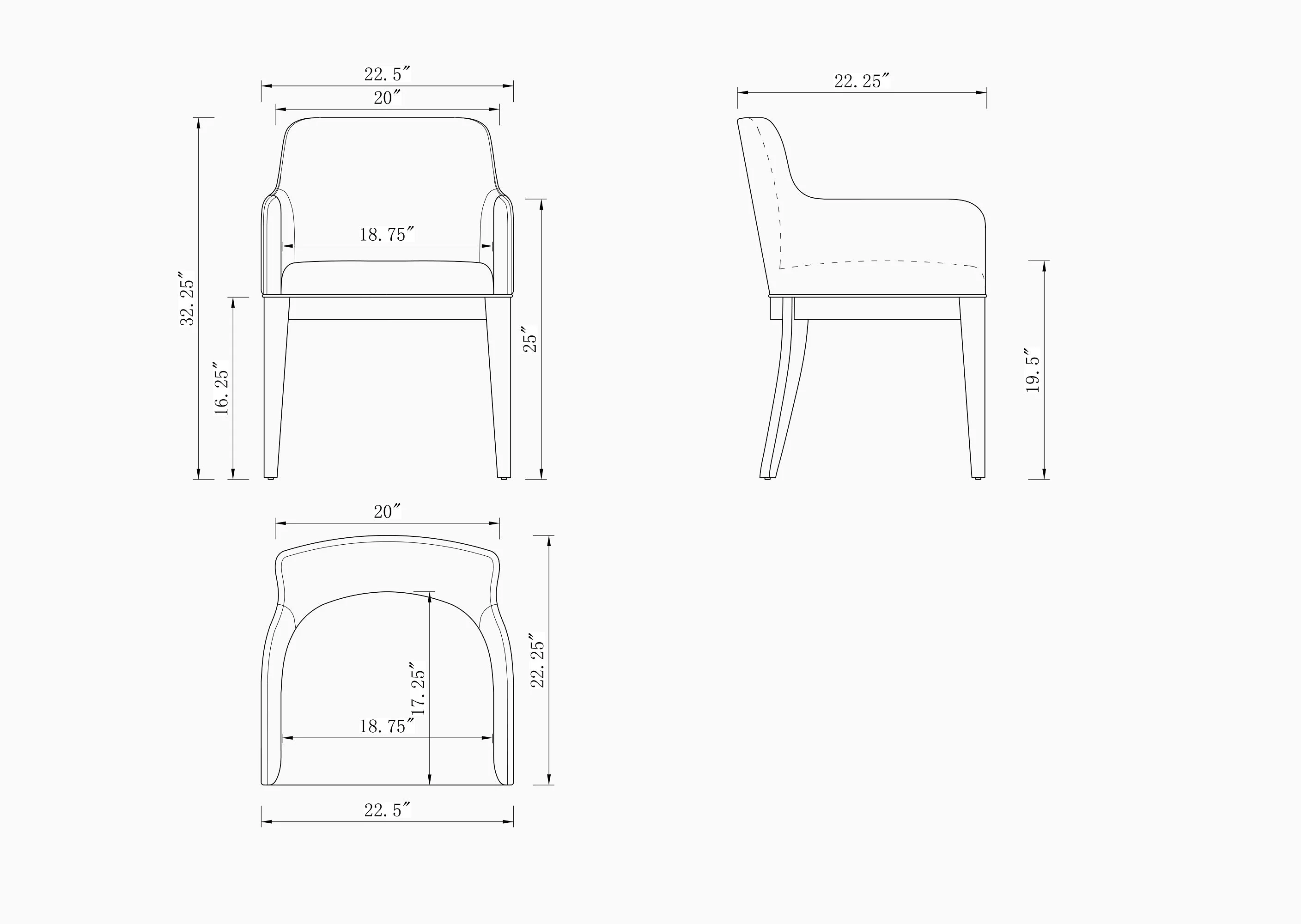 Gansevoort Faux Leather Dining Armchair in Pebble Grey - Image 3