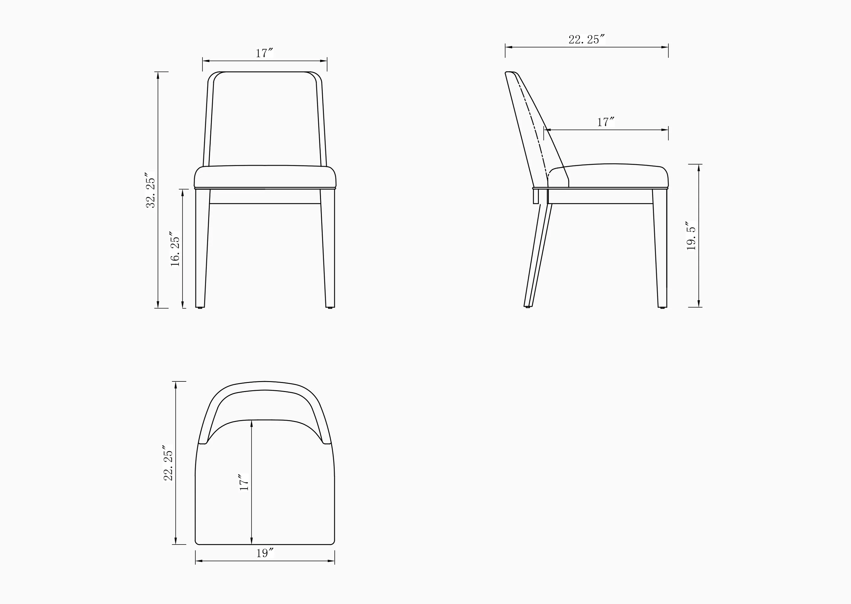 Gansevoort Faux Leather Dining Chair in Light Grey (set of 2) - Image 3