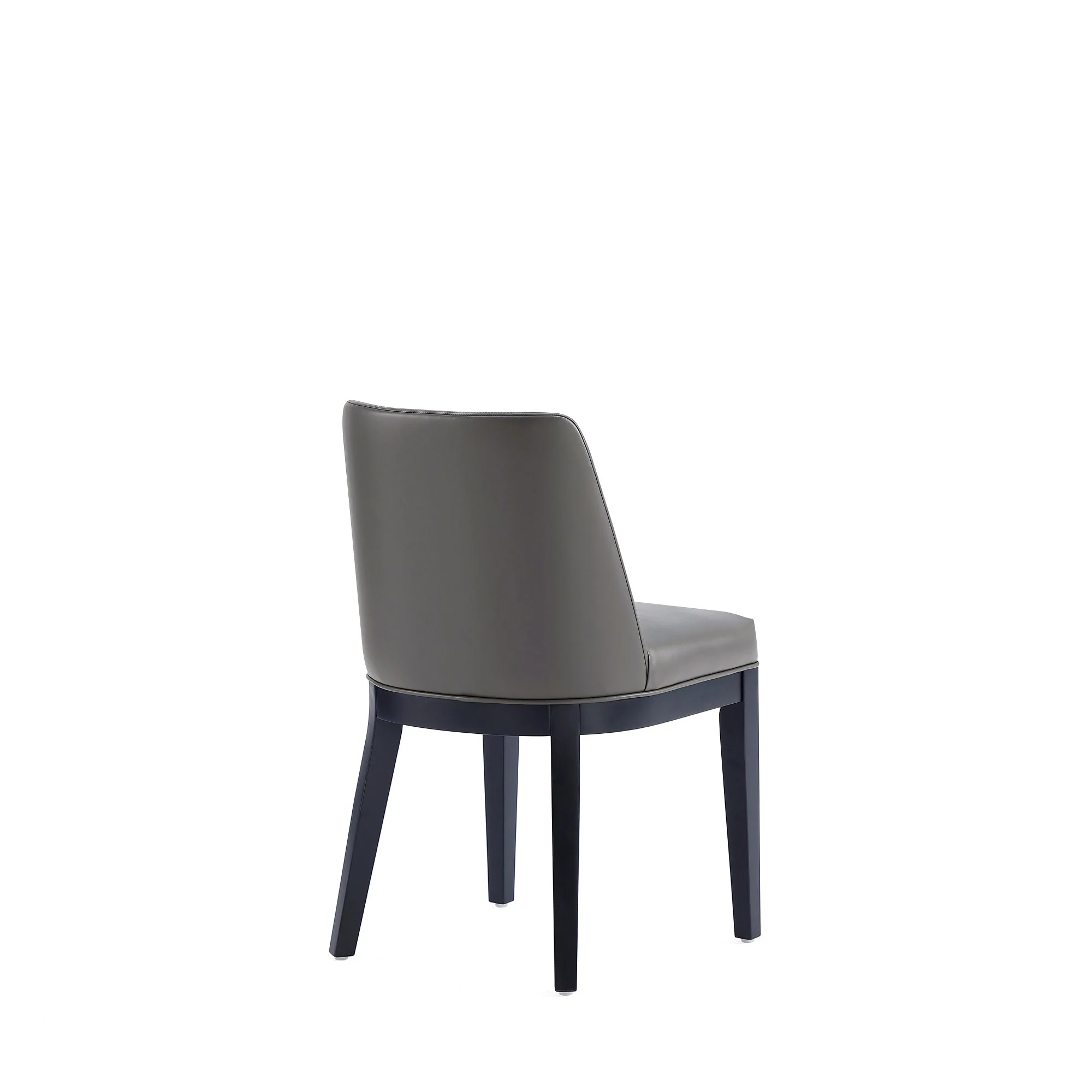 Gansevoort Faux Leather Dining Chair in Pebble Grey (set of 4) - Image 5