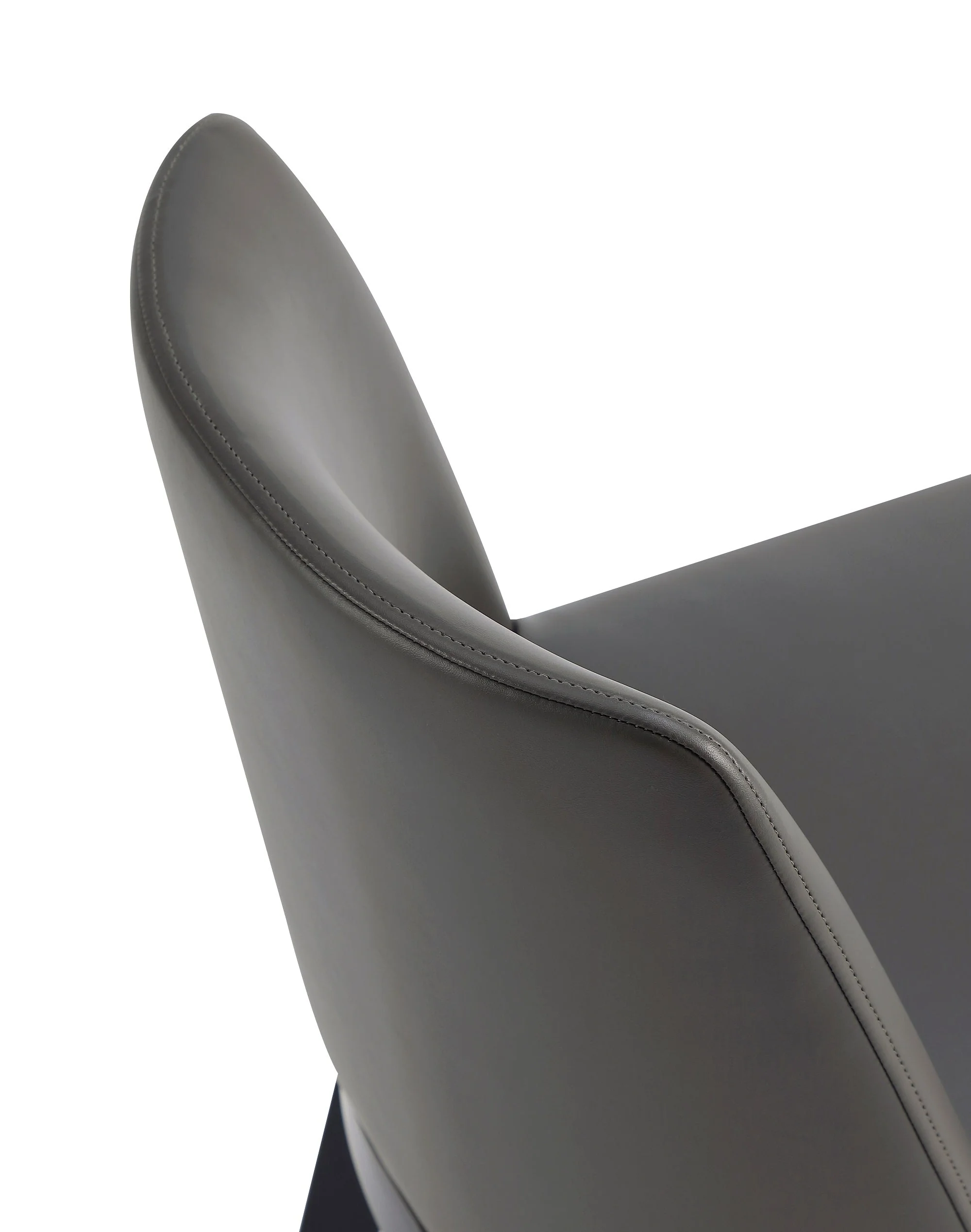 Gansevoort Faux Leather Dining Chair in Pebble Grey (set of 4) - Image 9
