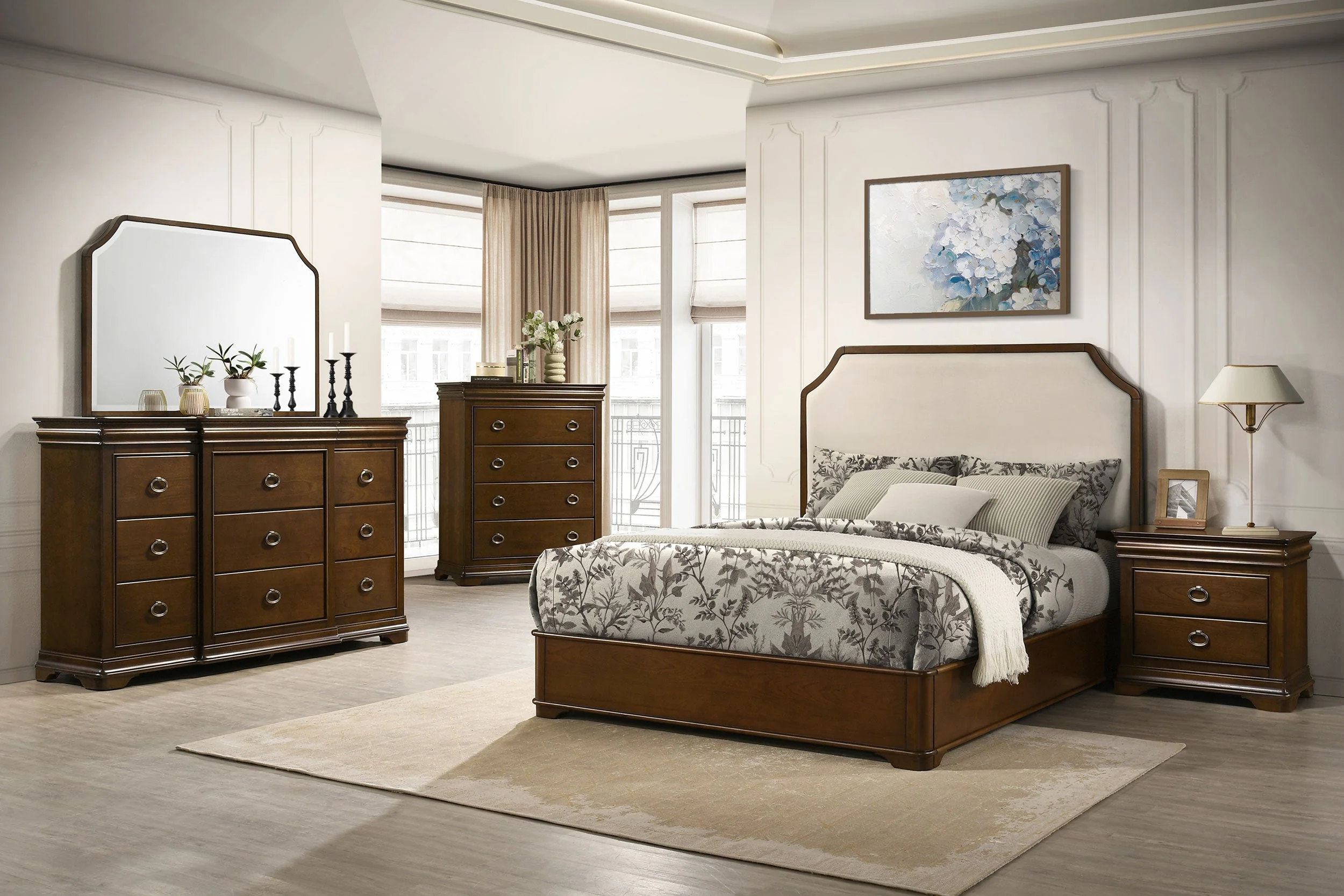 Garland Brown Cherry 4-drawer Bedroom Chest of Drawers - Image 14