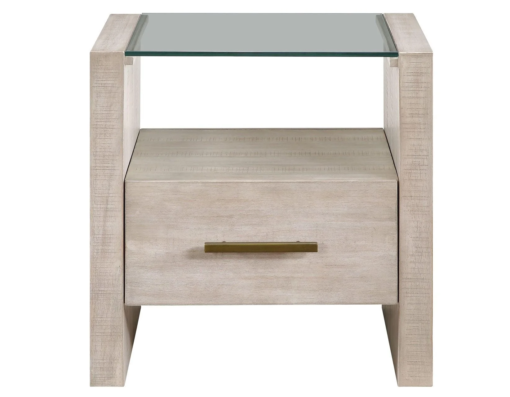 Garland Glass Top 3-Piece Table Set, Washed Parchment Finish - Image 8