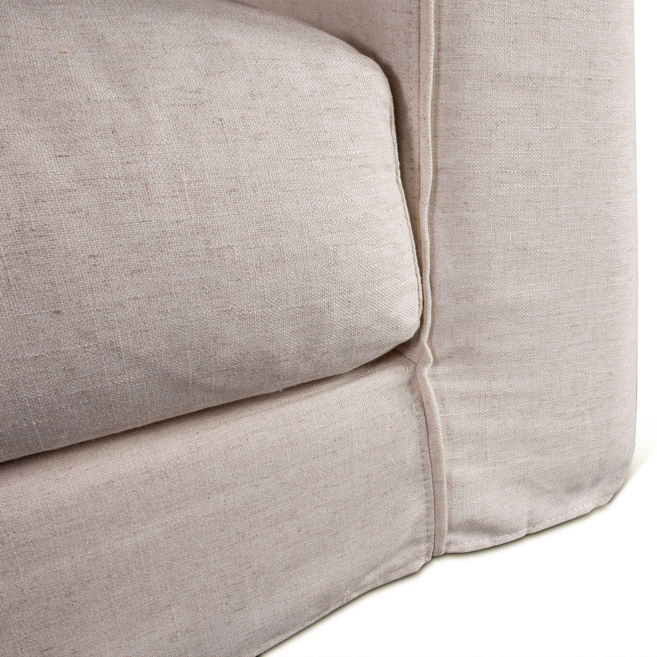 Gatsby Palladium Swivel Accent Chair in White Linen Slipcover - Image 8