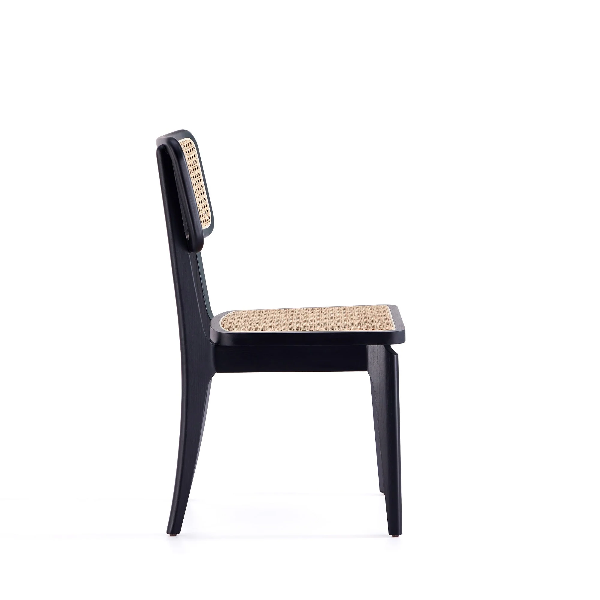 Giverny Dining Chair in Black and Natural Cane (set of 2) - Image 5