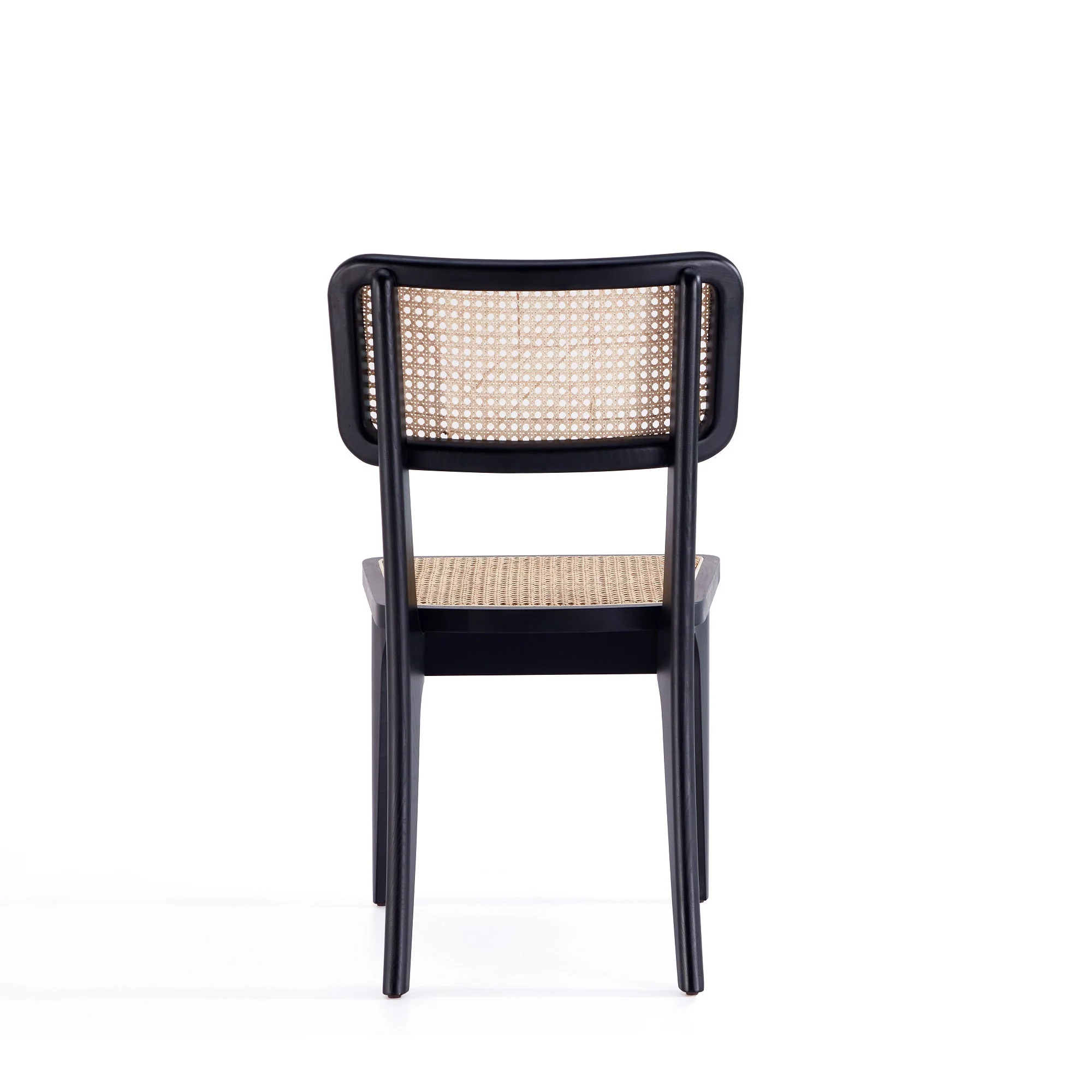 Giverny Dining Chair in Black and Natural Cane (set of 2) - Image 7