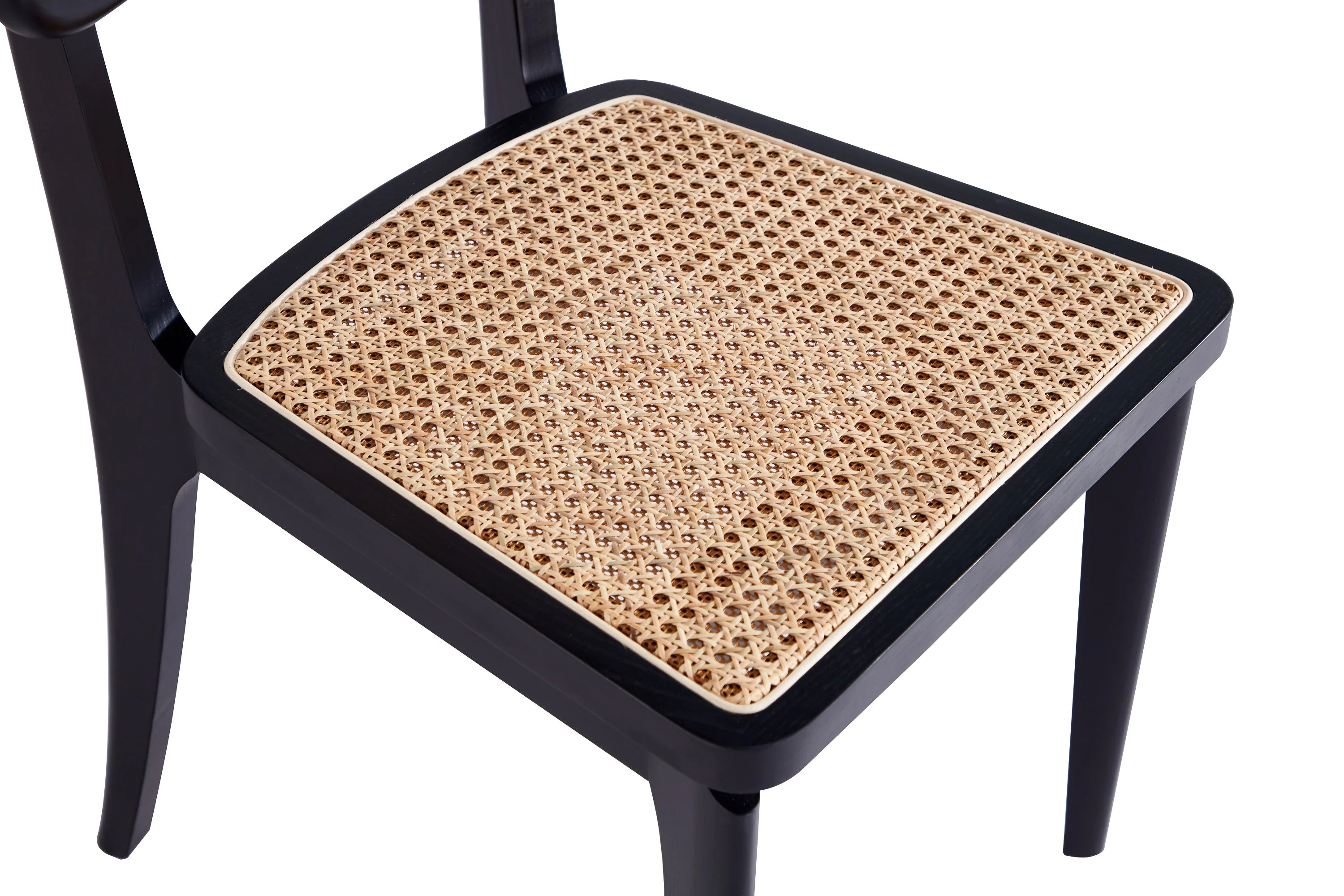 Giverny Dining Chair in Black and Natural Cane (set of 2) - Image 8