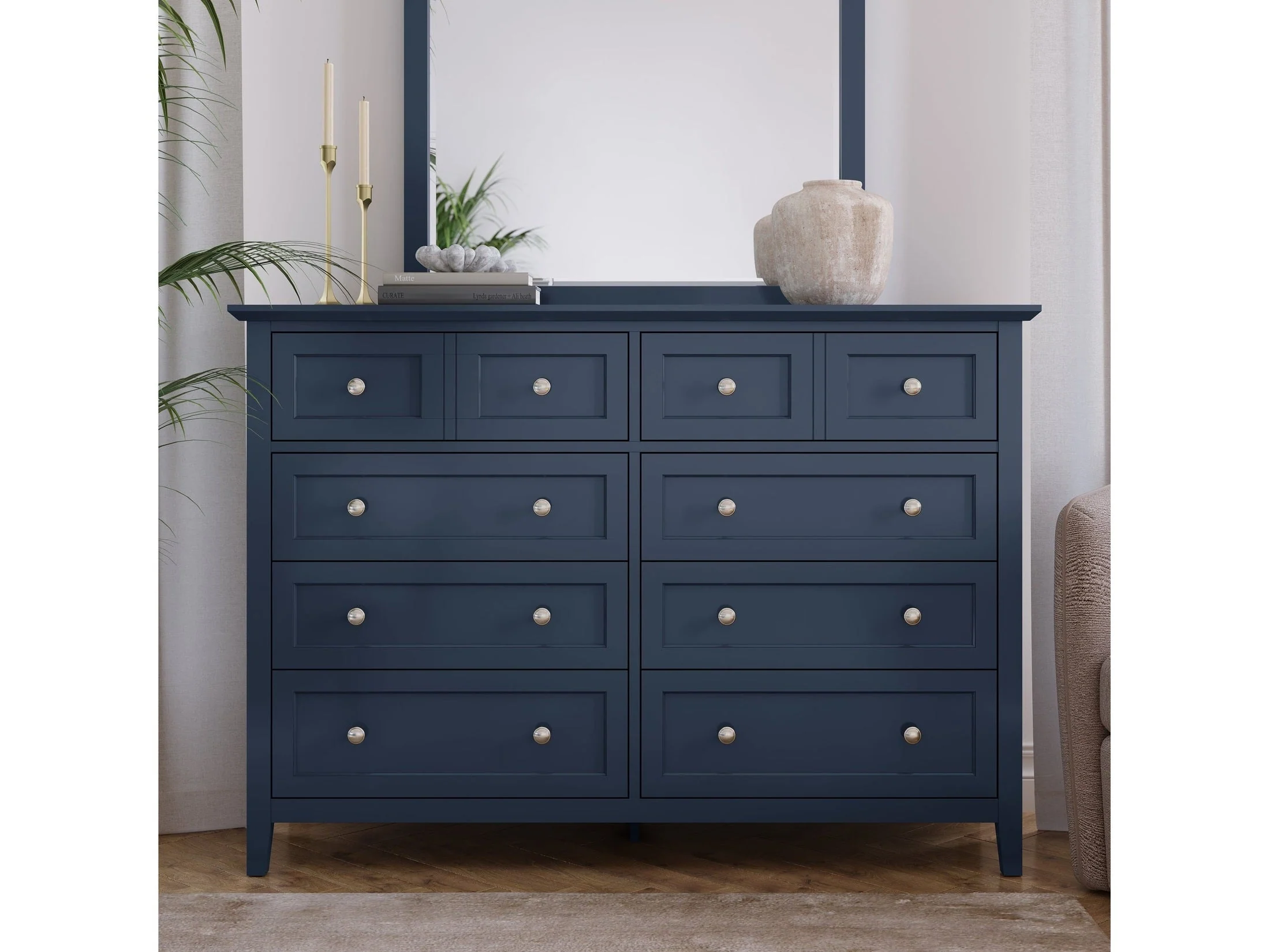 Grace Eight Drawer Dresser in Blueberry