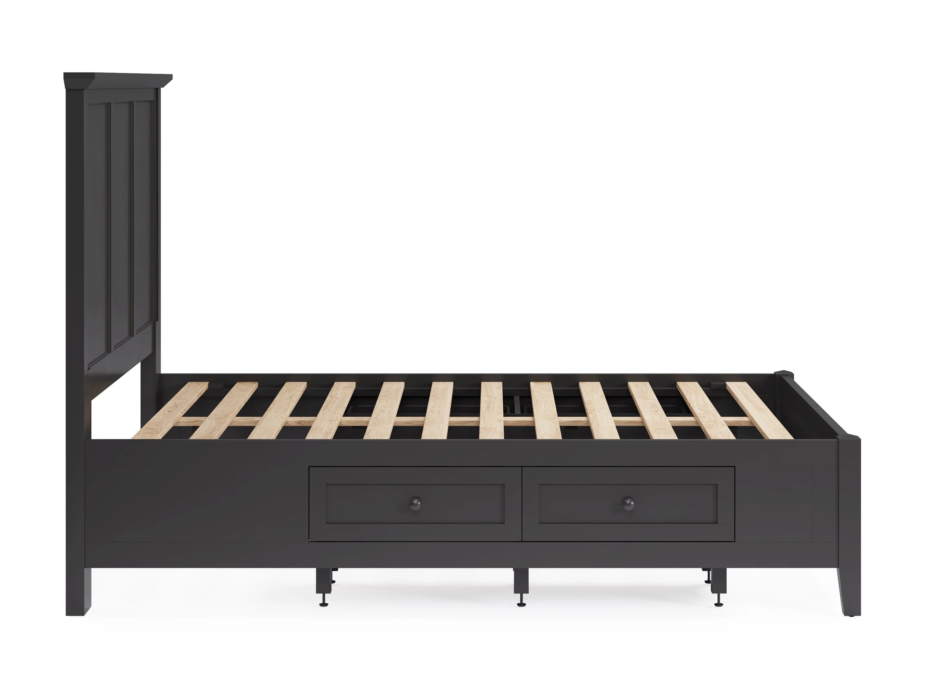 Grace Four Drawer California King Platform Storage Bed in Raven Black - Image 7