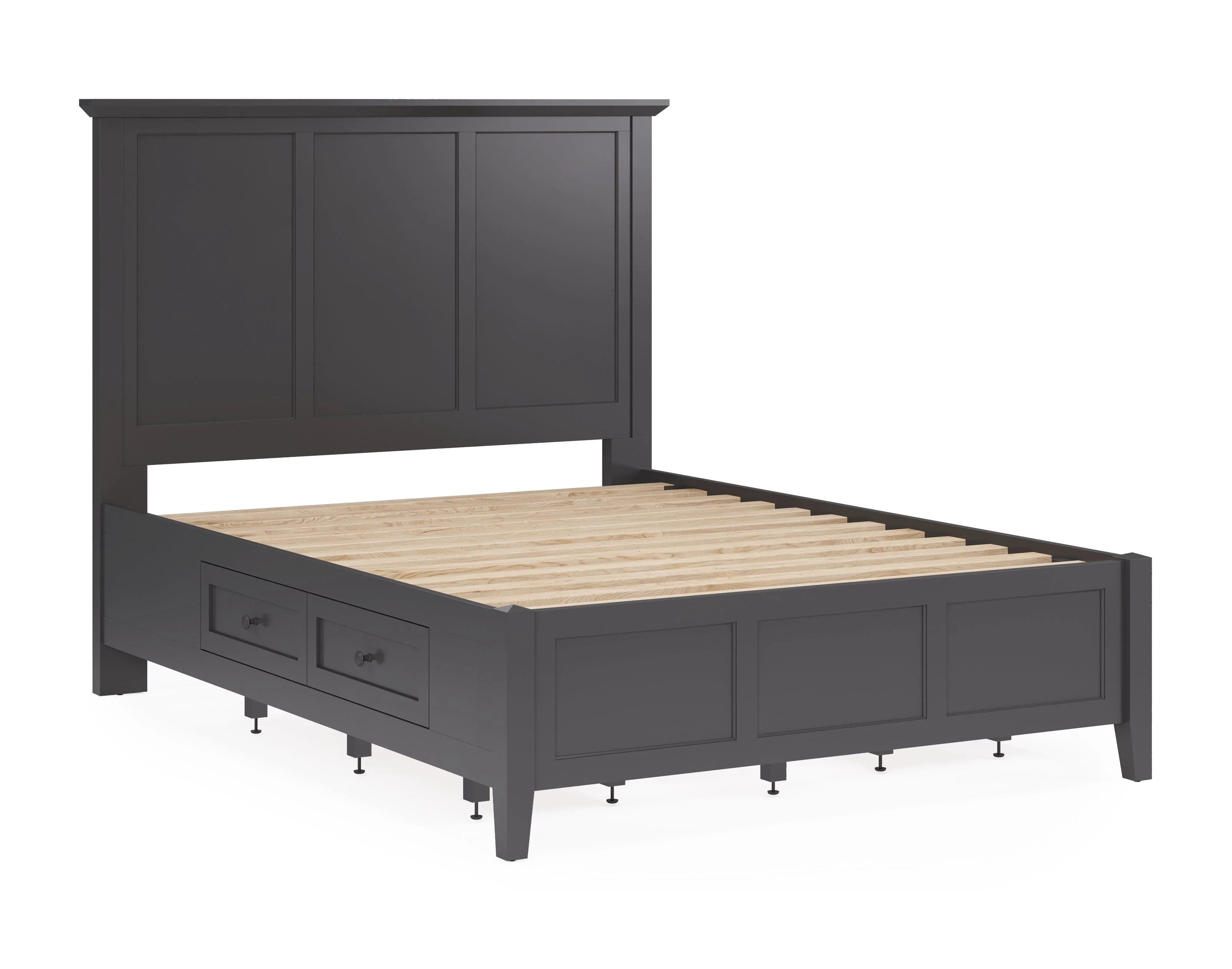 Grace Four Drawer California King Platform Storage Bed in Raven Black - Image 8