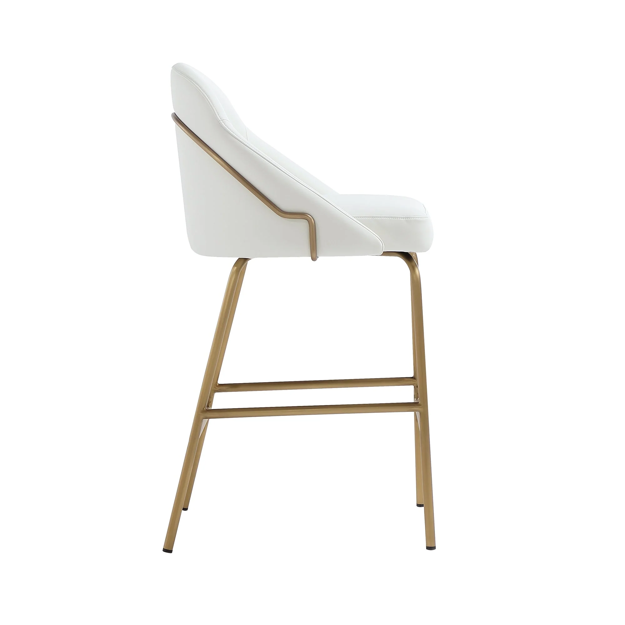 Gracie Counter Stool in White and Gold - Image 7