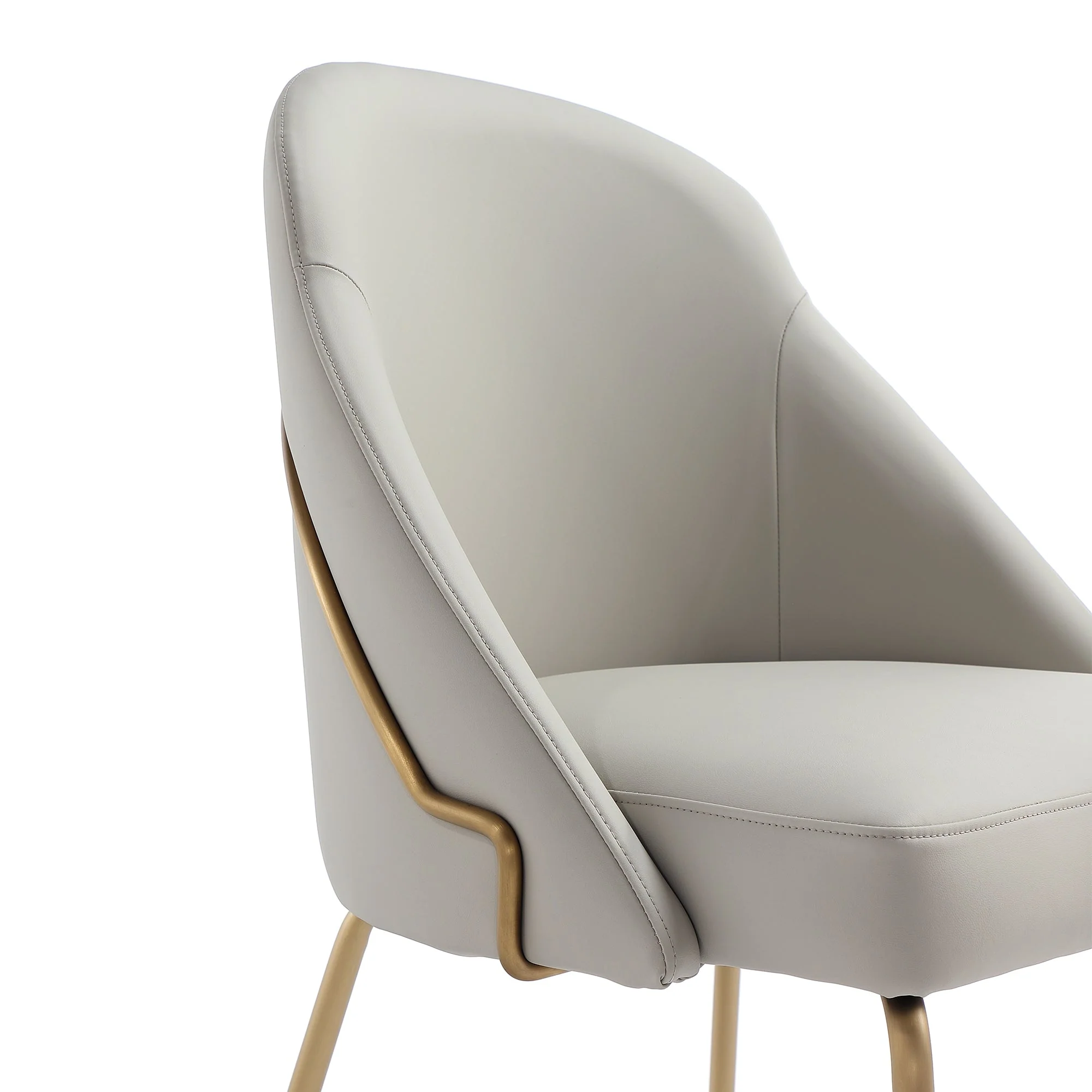 Gracie Dining Chair in Stone and Gold (set of 4) - Image 5