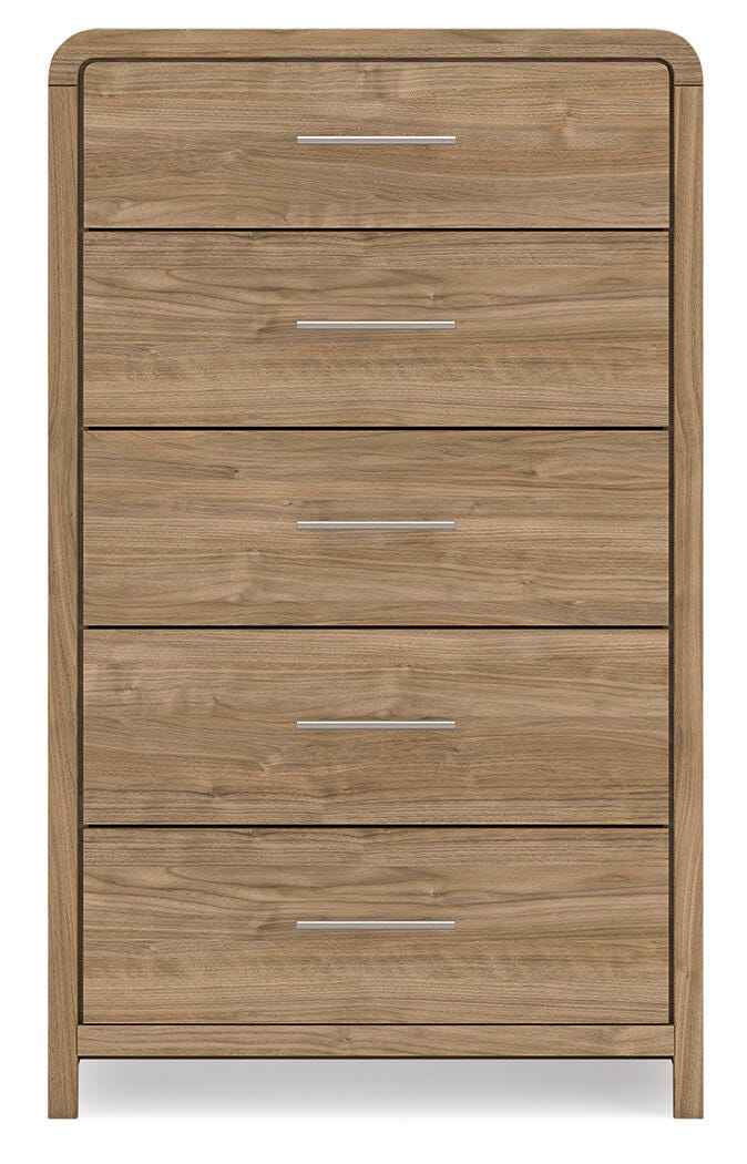 Gramburg Warm Natural Brown Chest of Drawers - Image 5