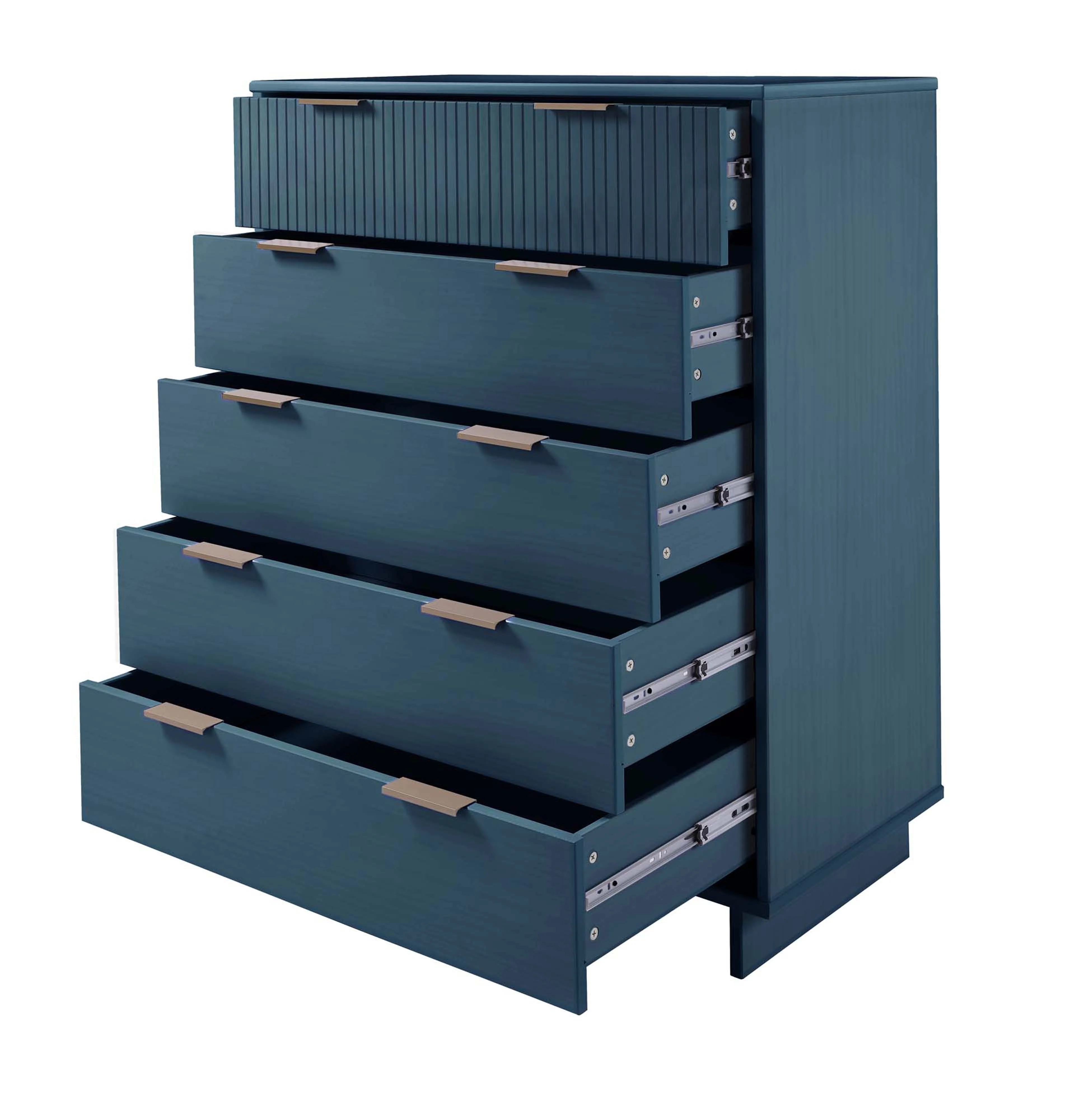Granville 2-Piece Granville Tall Chest and Standard Dresser Set in Midnight Blue - Image 19
