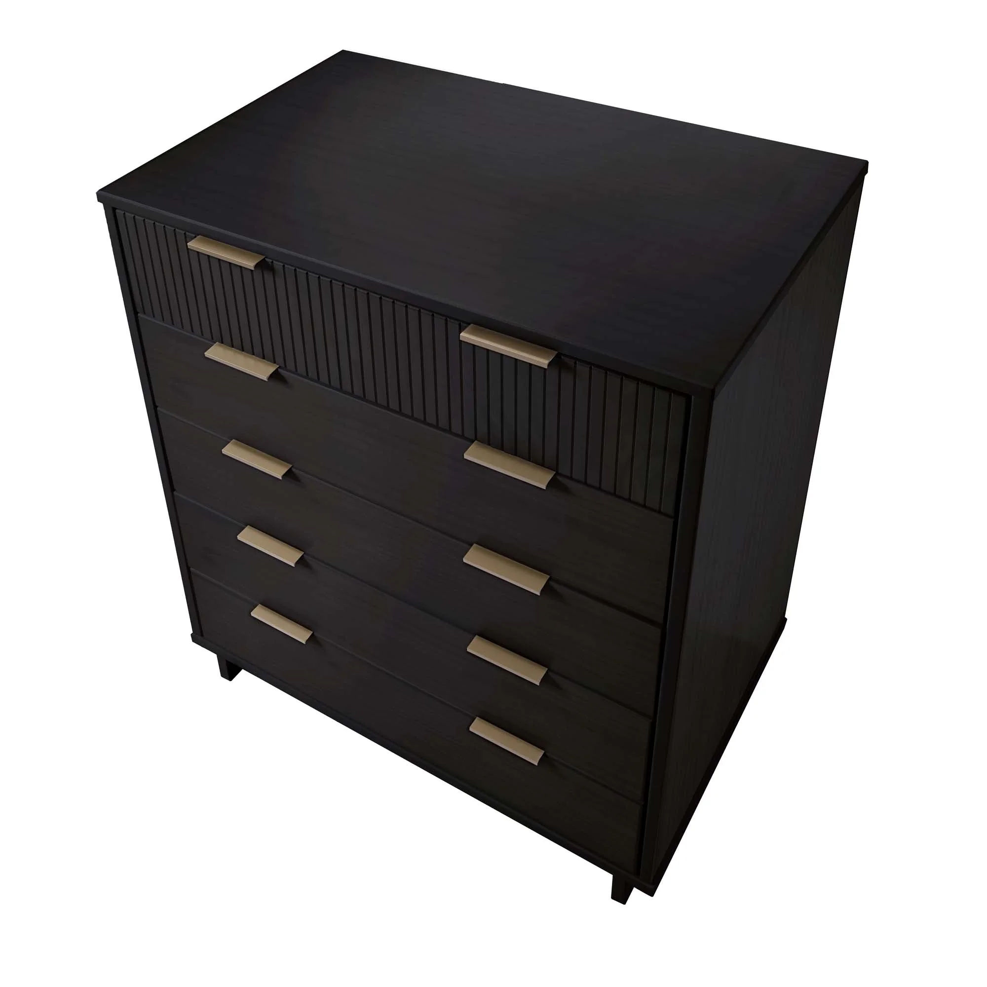 Granville 2-Piece Tall Chest and Standard Dresser Set in Black - Image 17