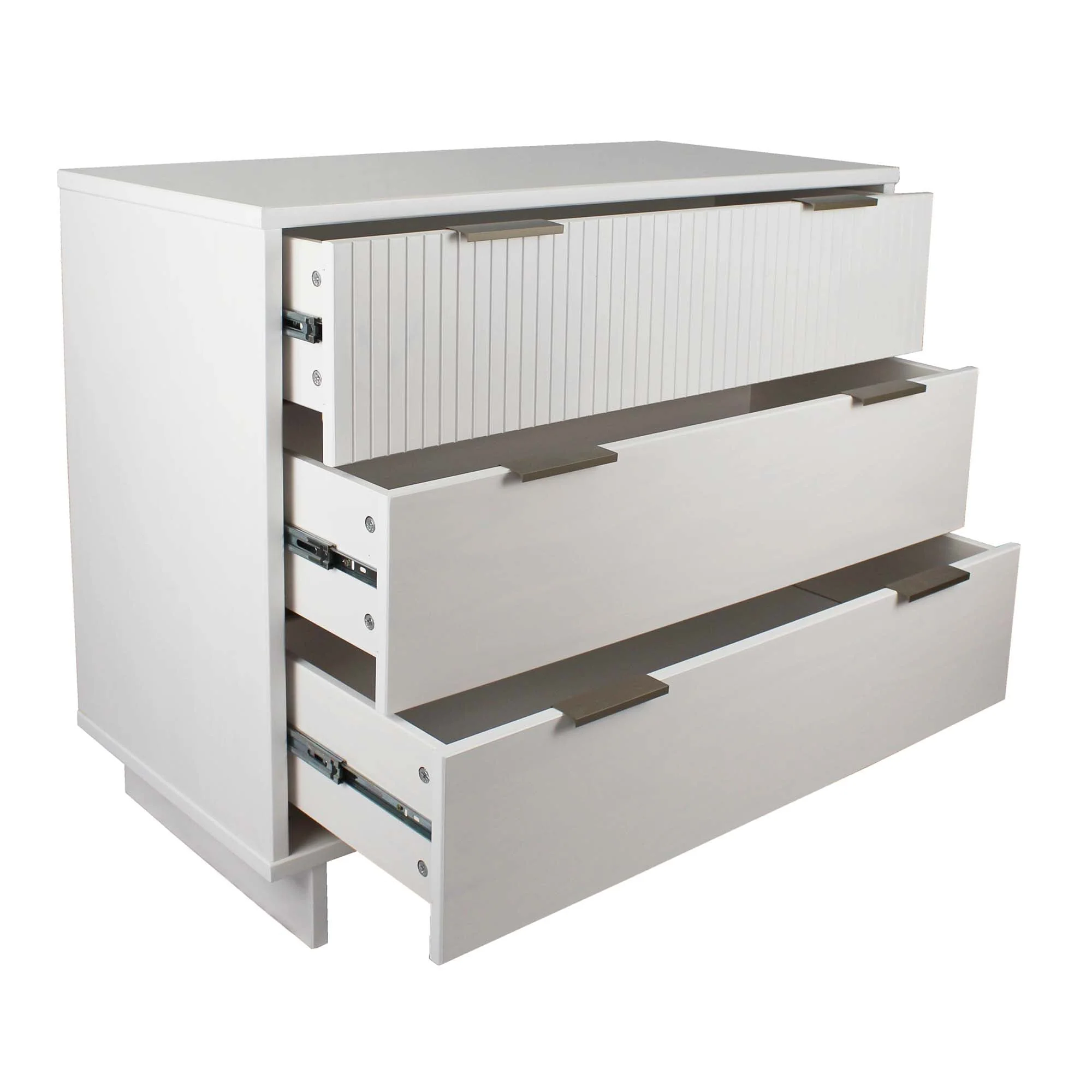 Granville 2-Piece Tall Chest and Standard Dresser Set in White - Image 13