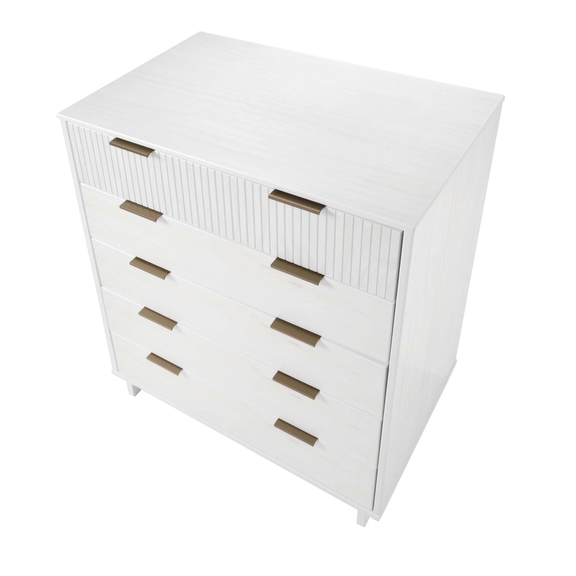 Granville 2-Piece Tall Chest and Standard Dresser Set in White - Image 17