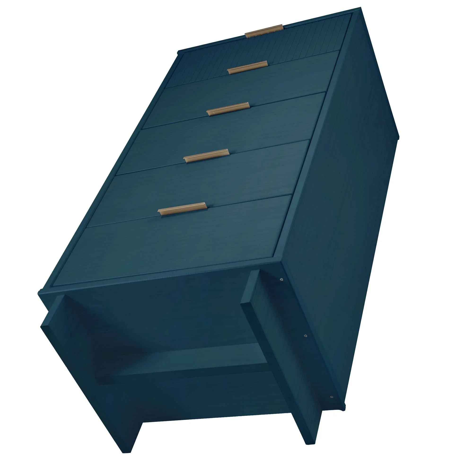 Granville 2-Piece Tall Narrow and Standard Dresser Set in Midnight Blue - Image 12