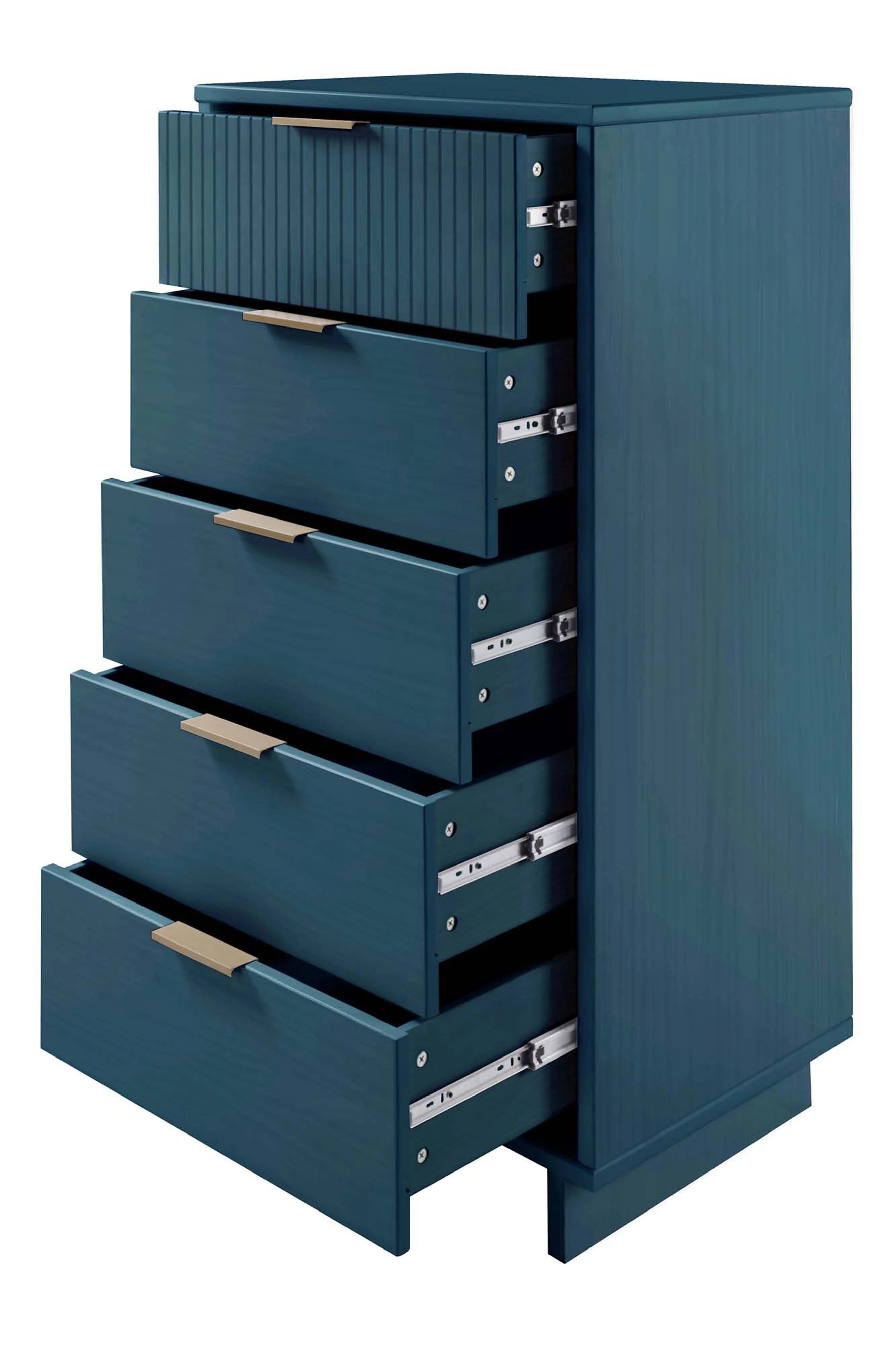 Granville 2-Piece Tall Narrow and Standard Dresser Set in Midnight Blue - Image 13