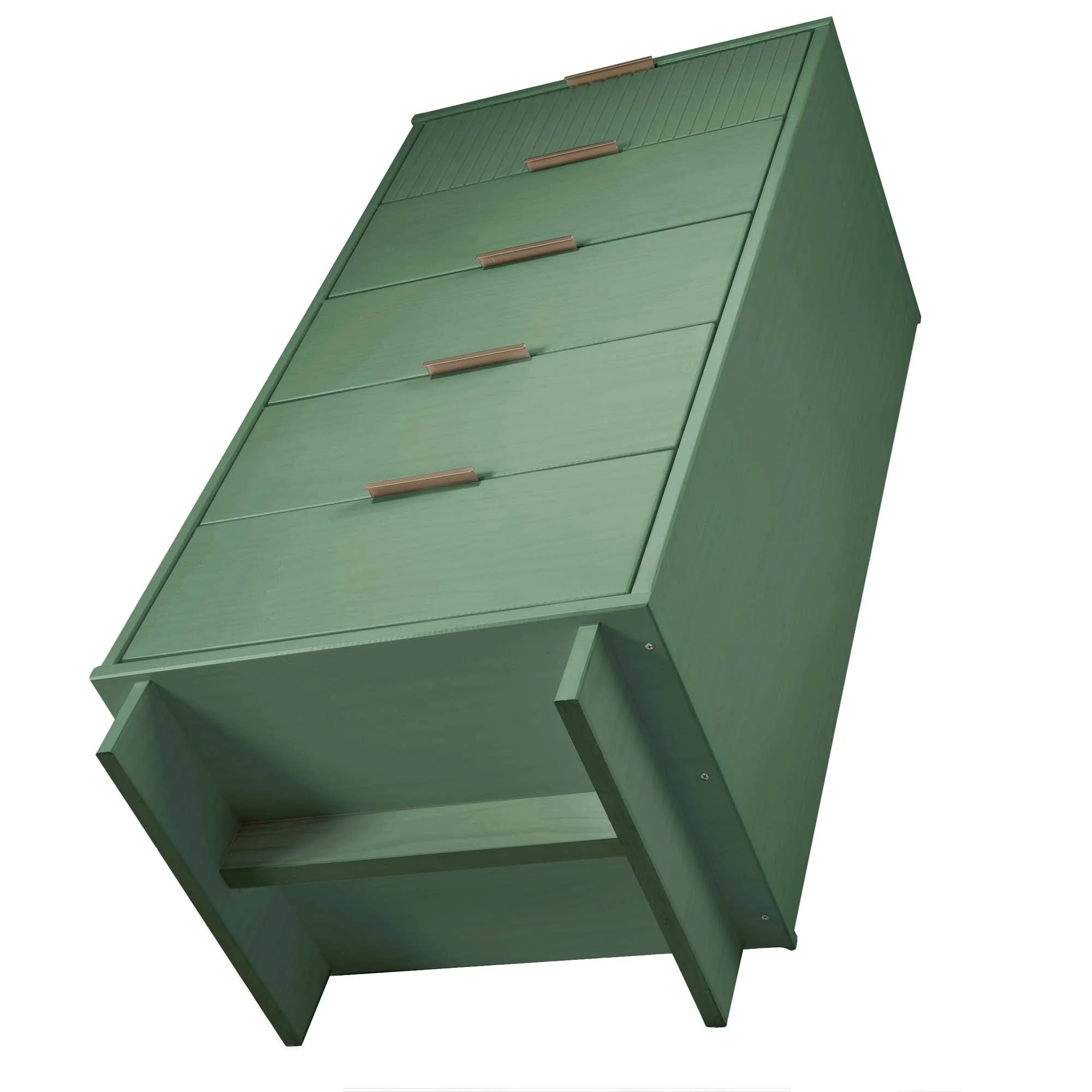 Granville 2-Piece Tall Narrow and Standard Dresser Set in Sage Green - Image 12