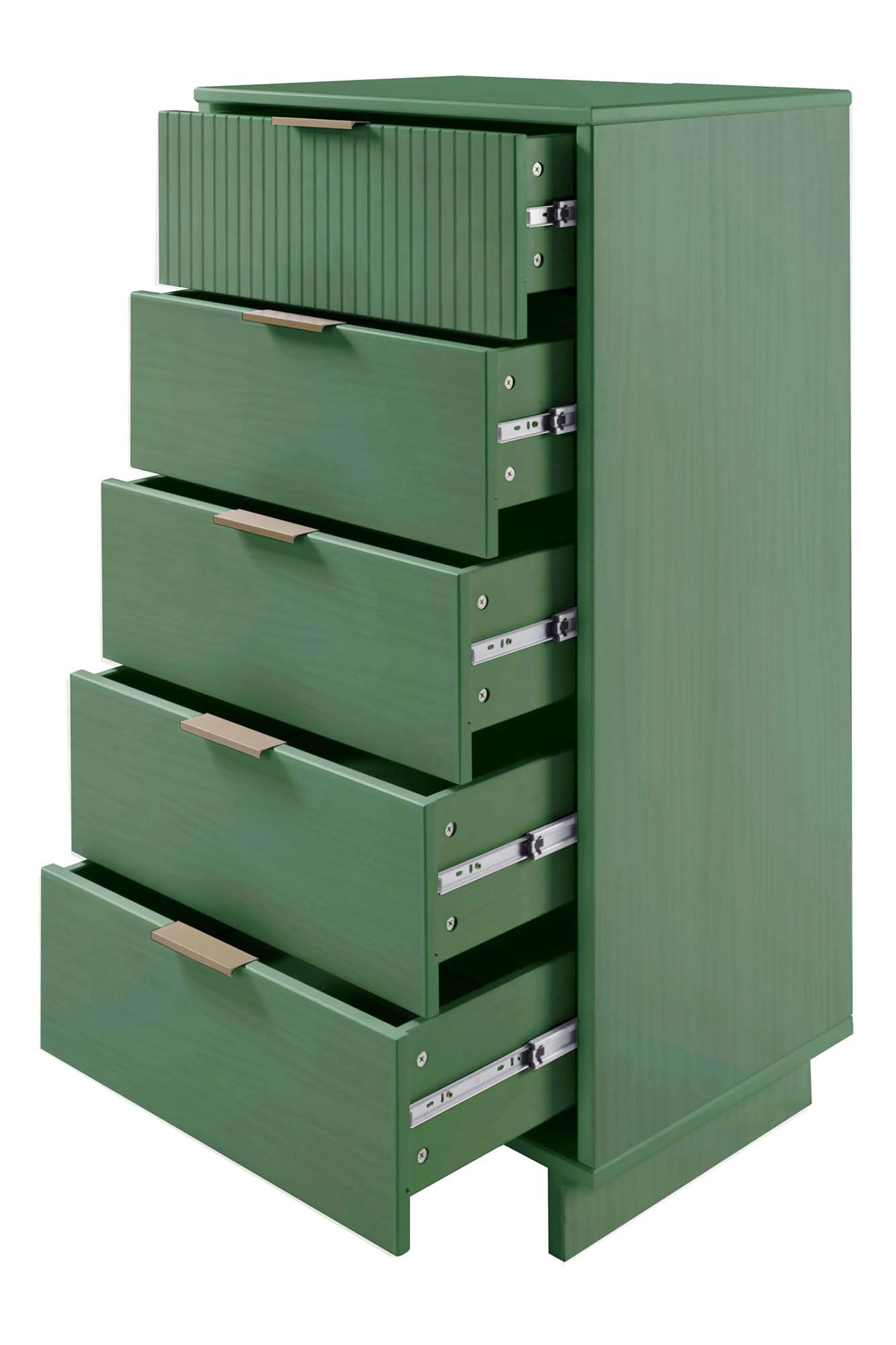 Granville 2-Piece Tall Narrow and Standard Dresser Set in Sage Green - Image 13