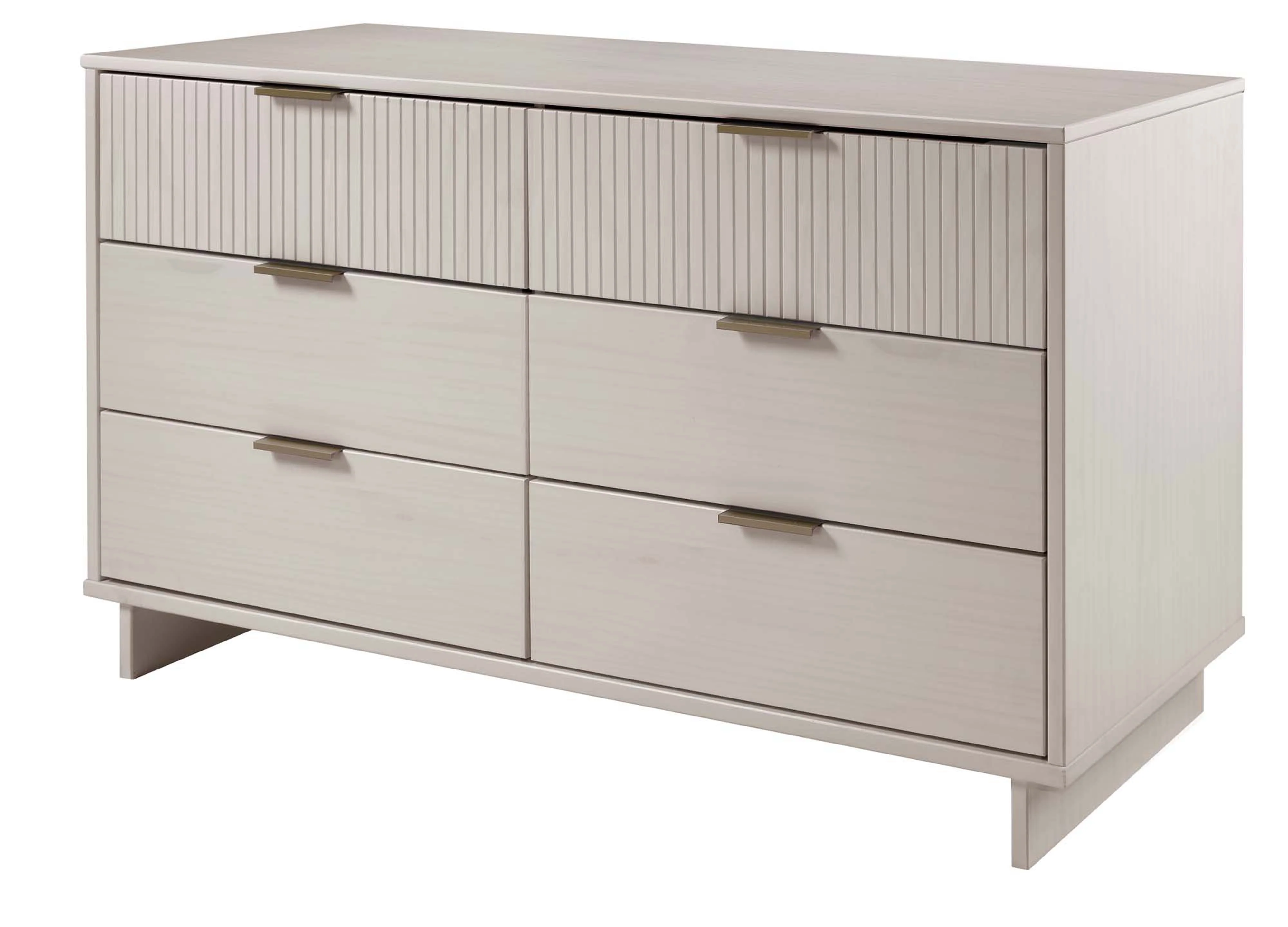 Granville 3-Piece Tall Narrow Chest, Double Dresser and Nightstand Set in Light Grey - Image 17