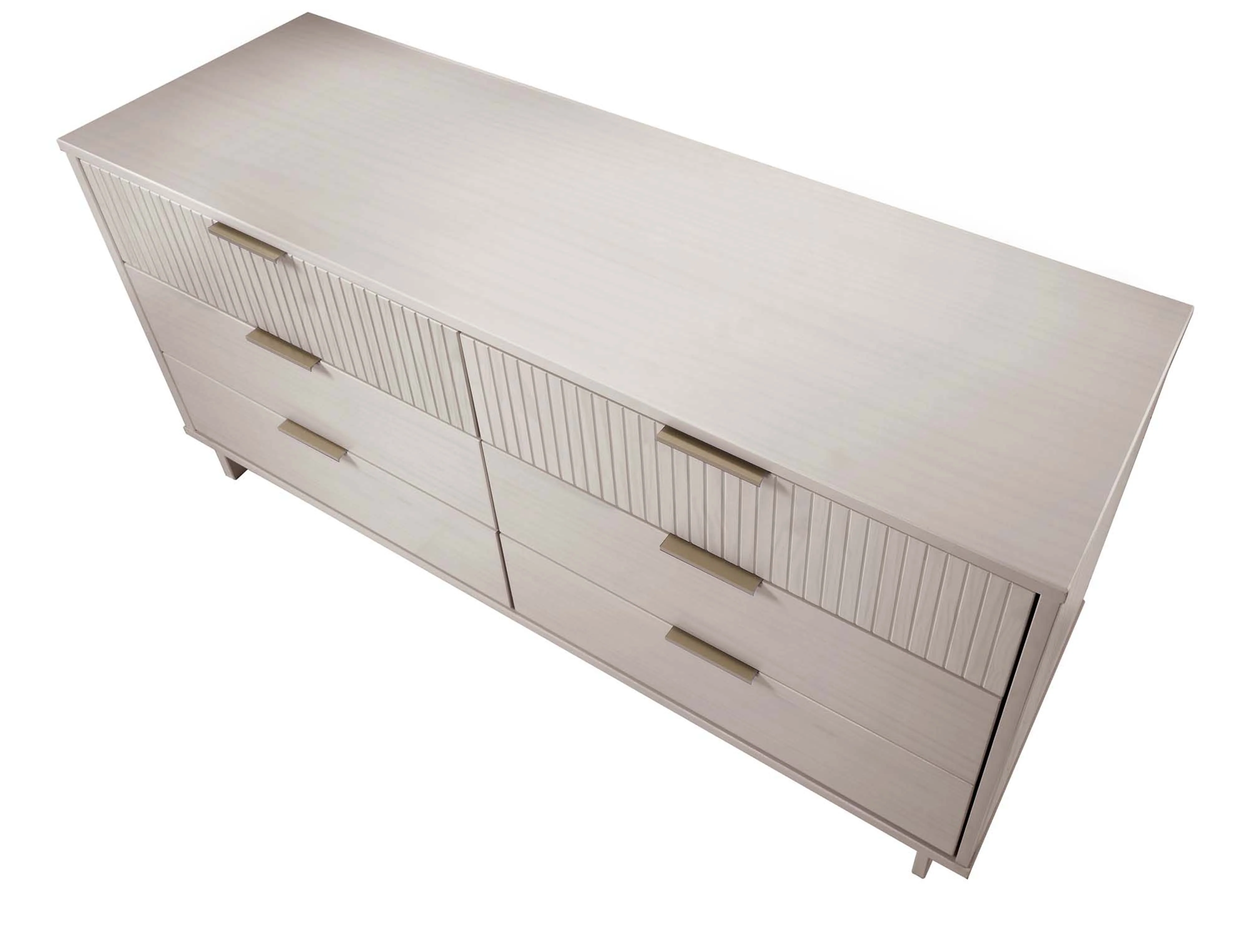 Granville 3-Piece Tall Narrow Chest, Double Dresser and Nightstand Set in Light Grey - Image 20