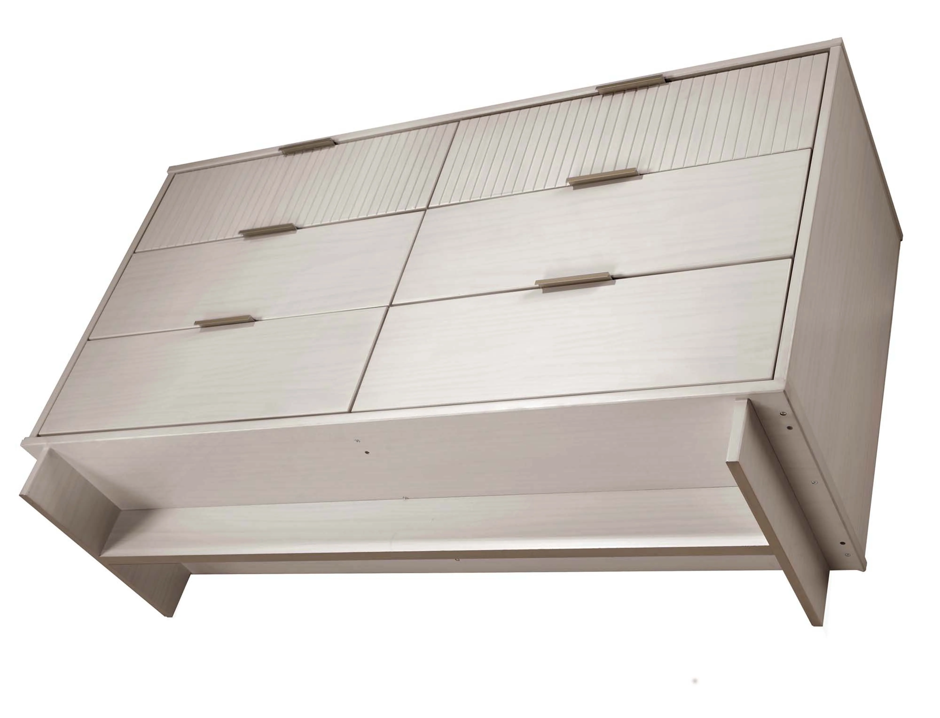 Granville 3-Piece Tall Narrow Chest, Double Dresser and Nightstand Set in Light Grey - Image 21