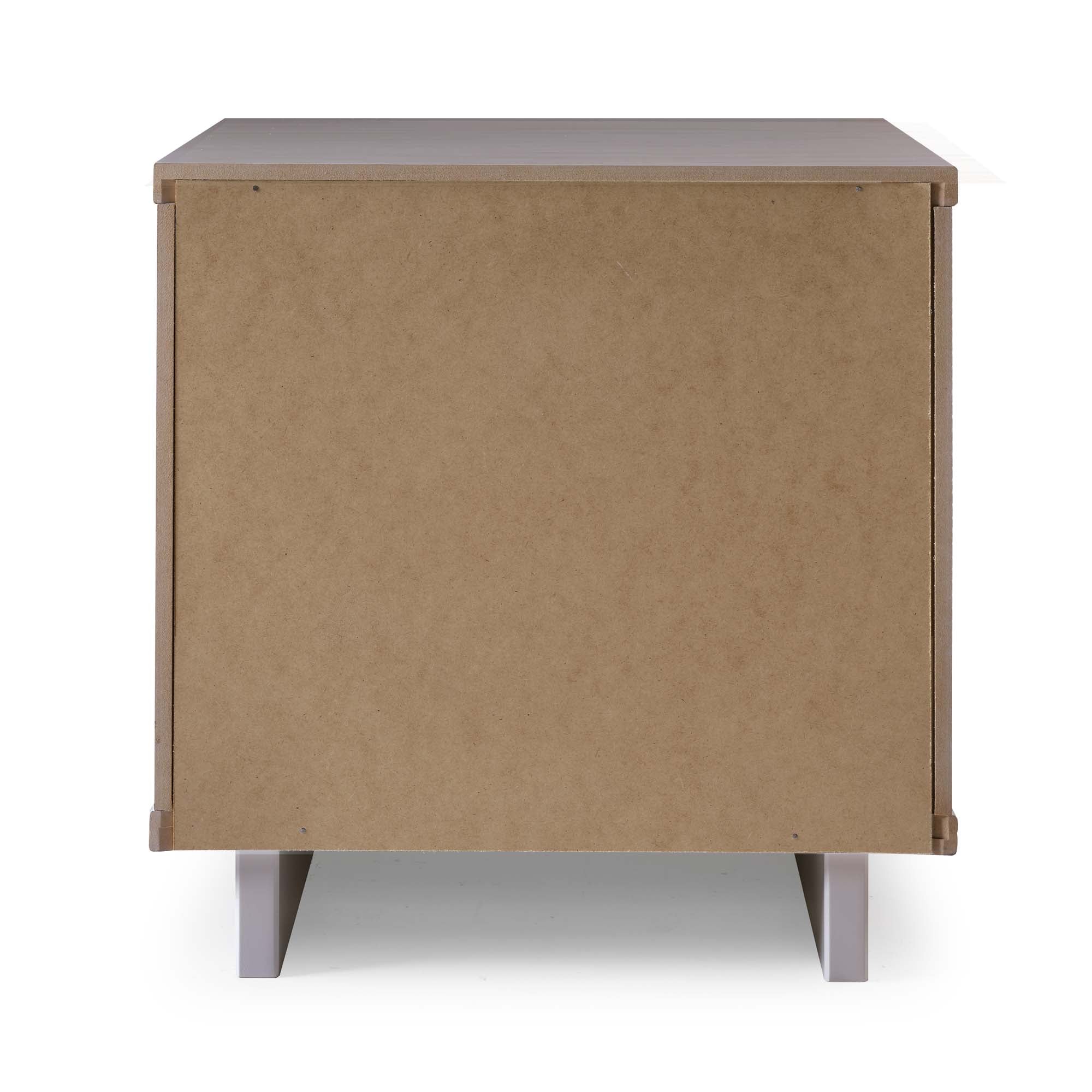 Granville 3-Piece Tall Narrow Chest, Double Dresser and Nightstand Set in Light Grey - Image 25