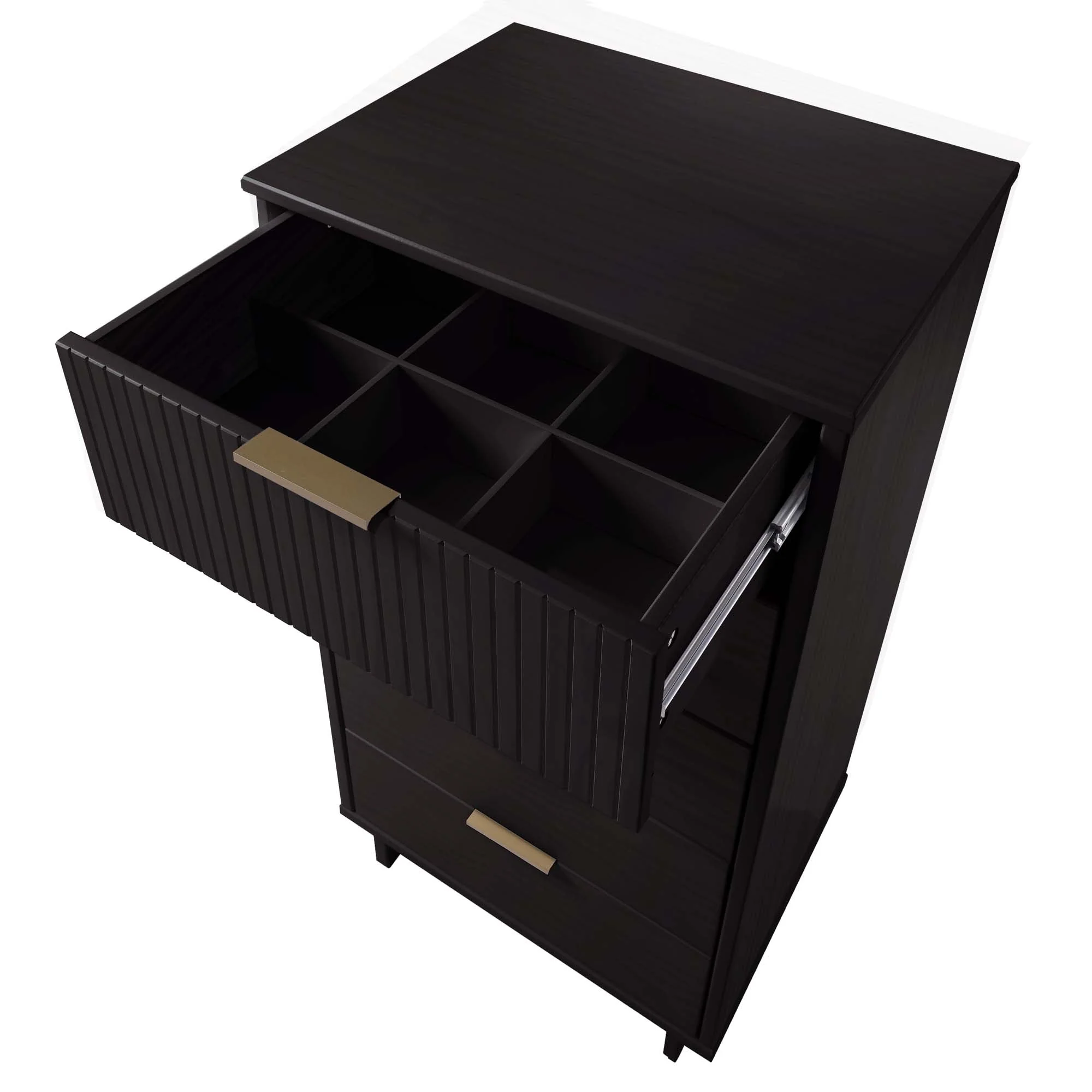 Granville Tall 23.62 Narrow Dresser in Black - Image 5