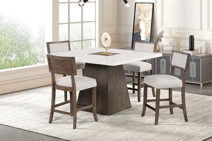 Grasten Dark Walnut 7-Piece Counter Height Set