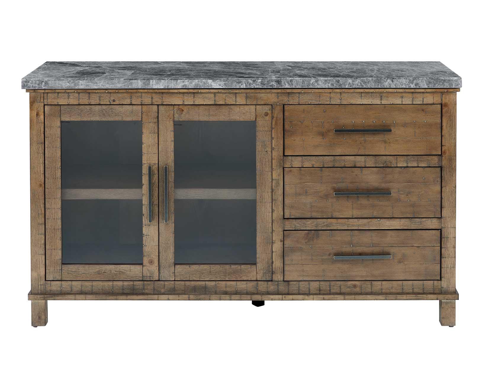 Grayson Gray Marble Top Server - Image 3