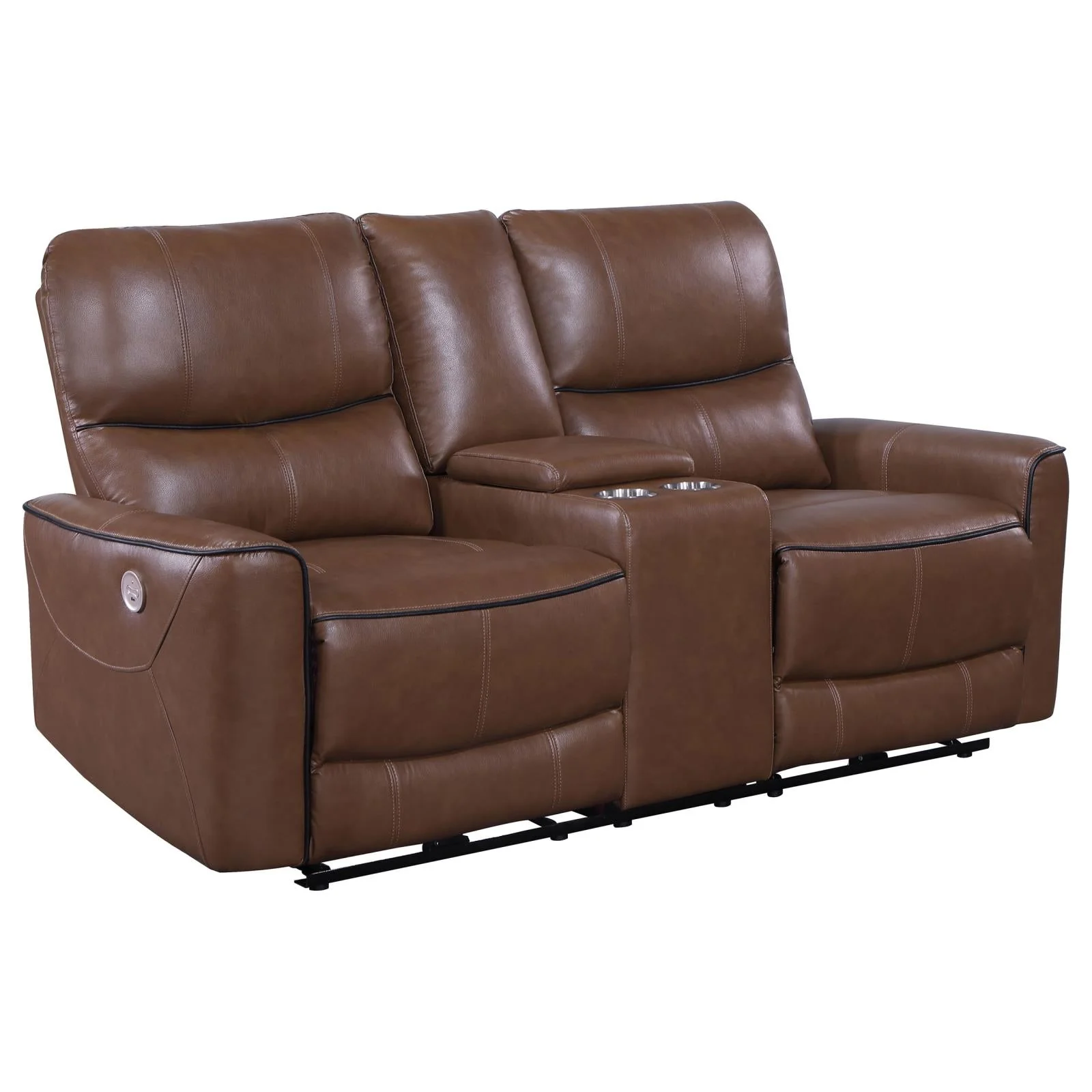 Greenfield Saddle Brown 2-Piece Upholstered Power Reclining Set - Image 8