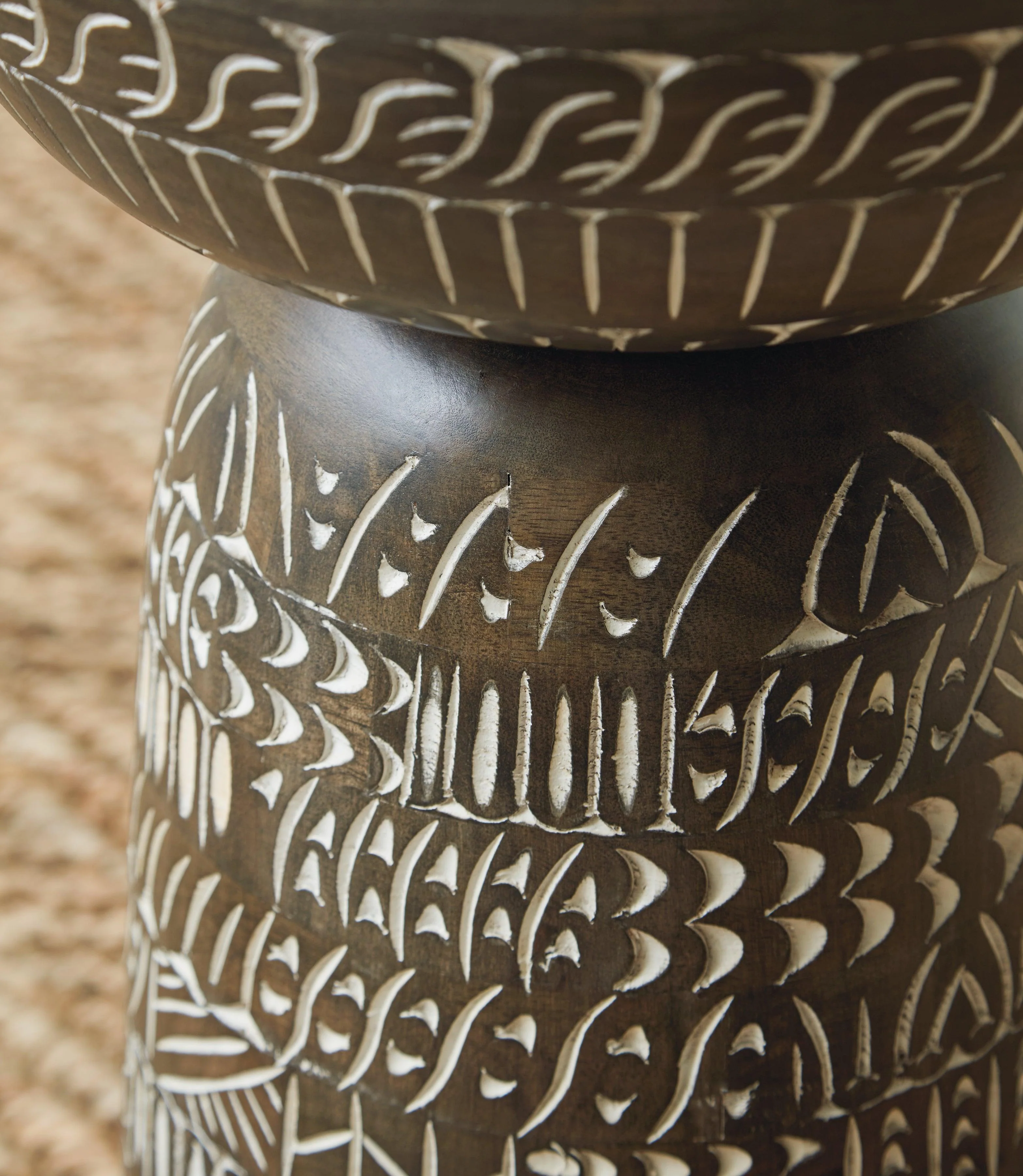 Hadcher Cream/Brown Accent Table - Image 3