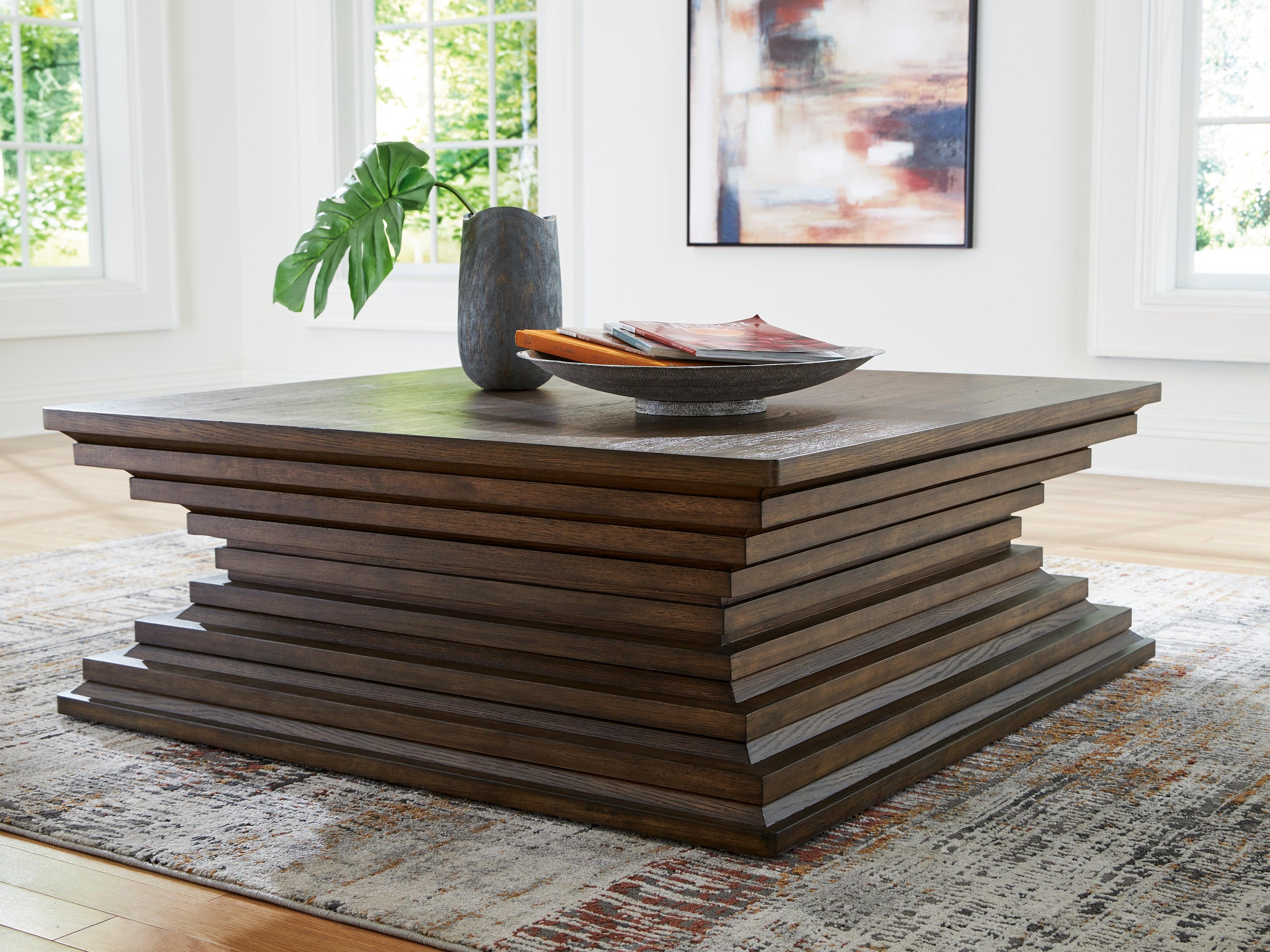 Hannodream Warm Brown Coffee Table - Image 7
