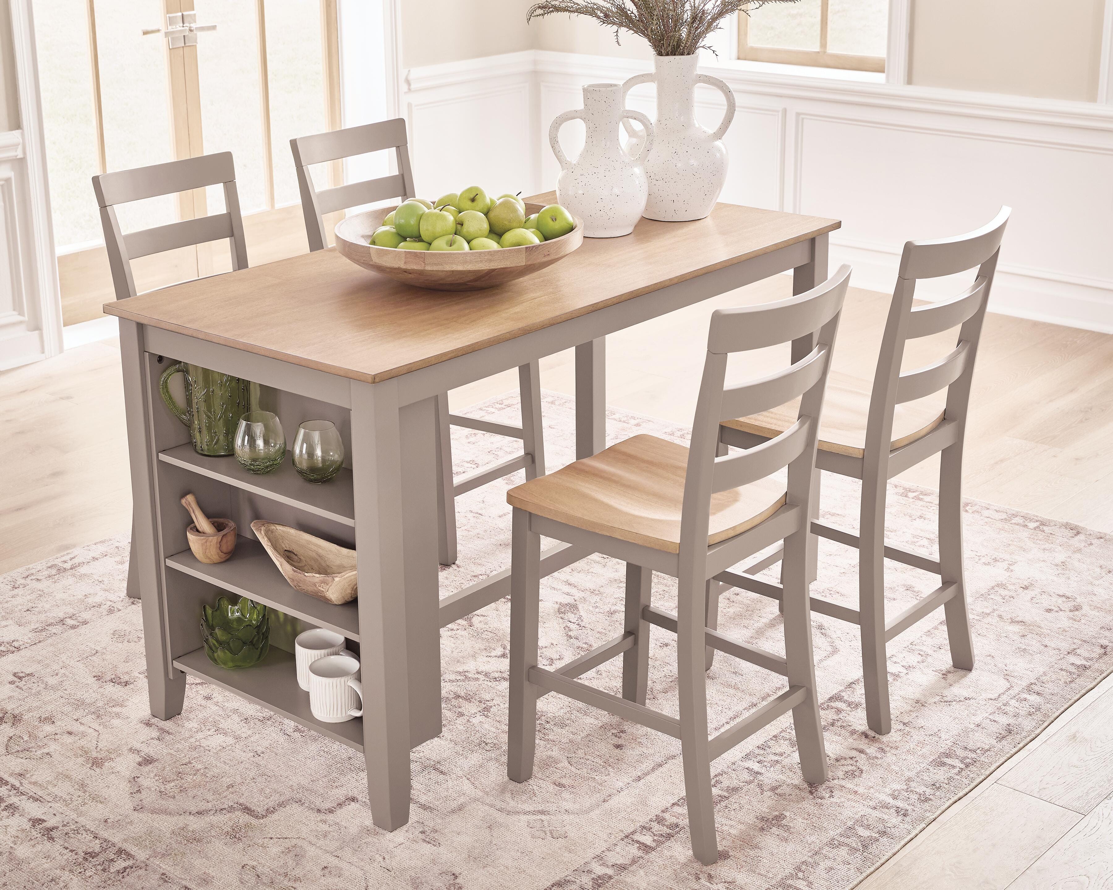 Harperfeld Natural/Gray Counter Height Dining Table - Image 5