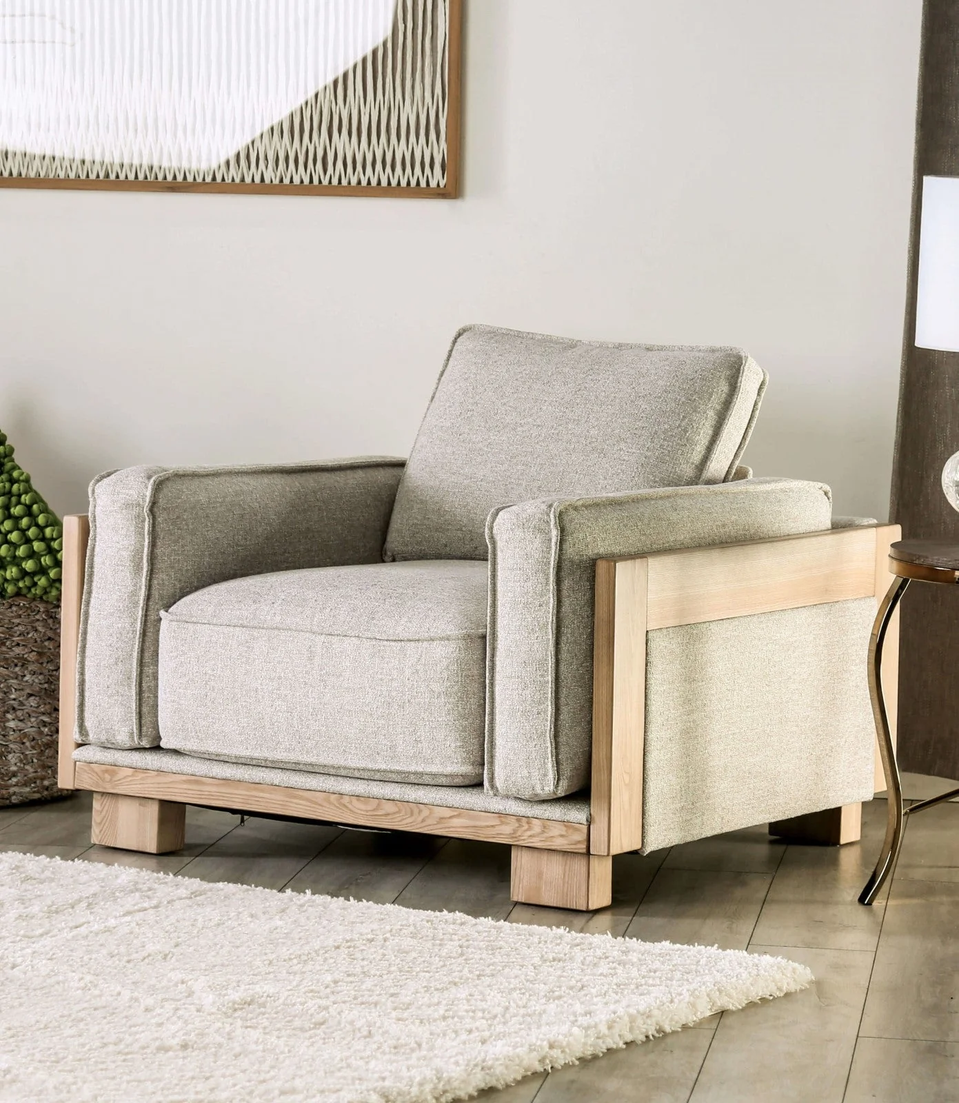 Harstad Light Brown/Natural Chair