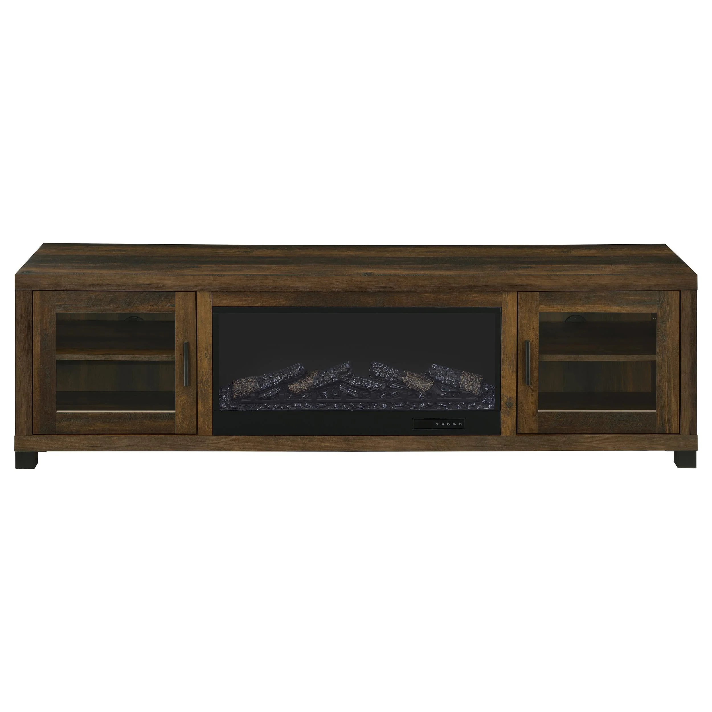Havering Dark Pine 71-inch TV Stand Fireplace Media Console - Image 4
