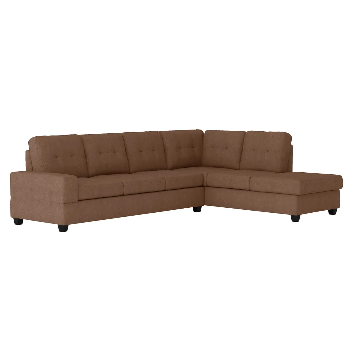 Heights Chocolate Brown  Reversible Sectional with Storage Ottoman - Image 3