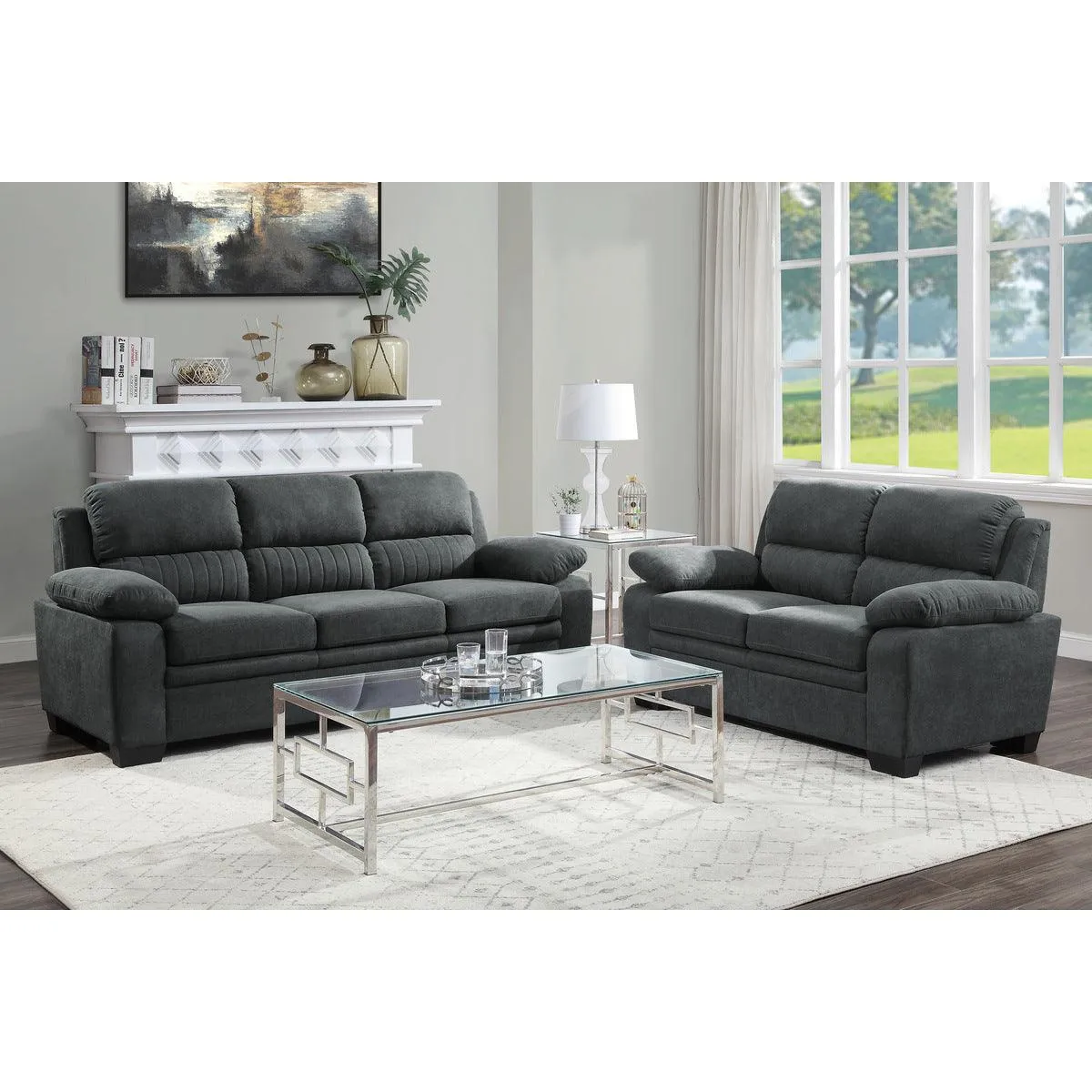 Holleman Dark Gray Sofa - Image 2