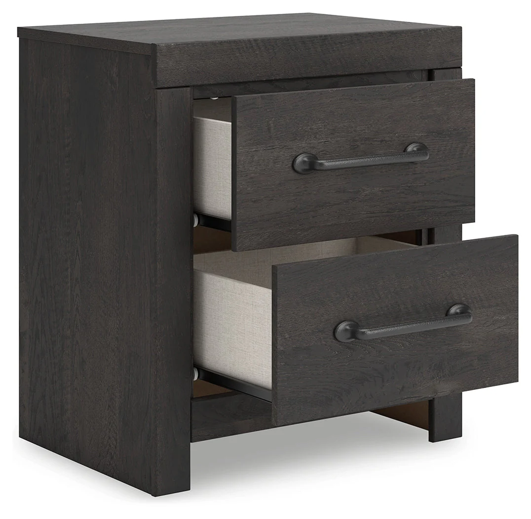 Hollivern Dark Gray Nightstand - Image 4