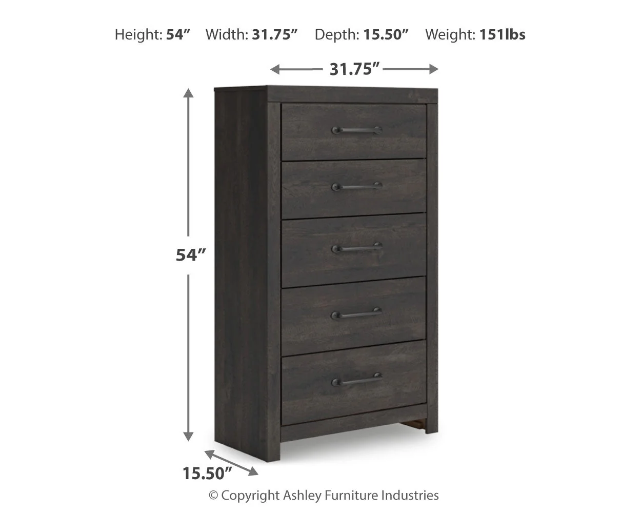 Hollivern Full Panel Bed with Storage with Mirrored Dresser, Chest and 2 Nightstands in Dark Gray - Image 17
