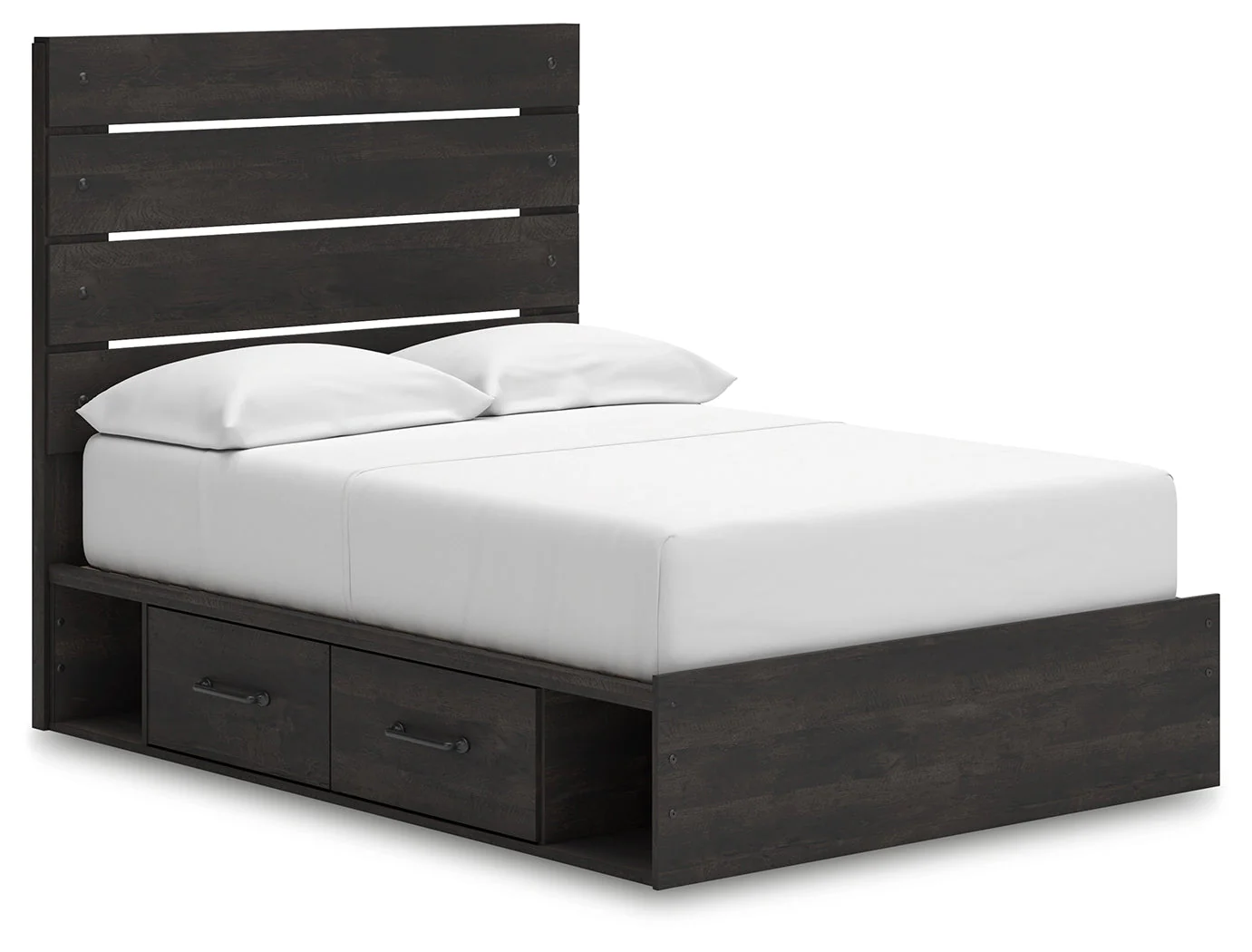 Hollivern Full Panel Bed with Storage with Mirrored Dresser, Chest and 2 Nightstands in Dark Gray - Image 19