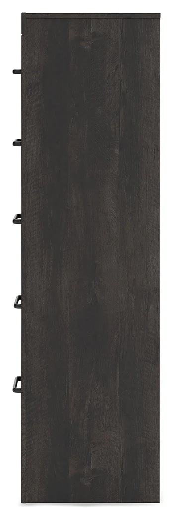 Hollivern Twin Panel Bed with Mirrored Dresser, Chest and Nightstand in Dark Gray - Image 18