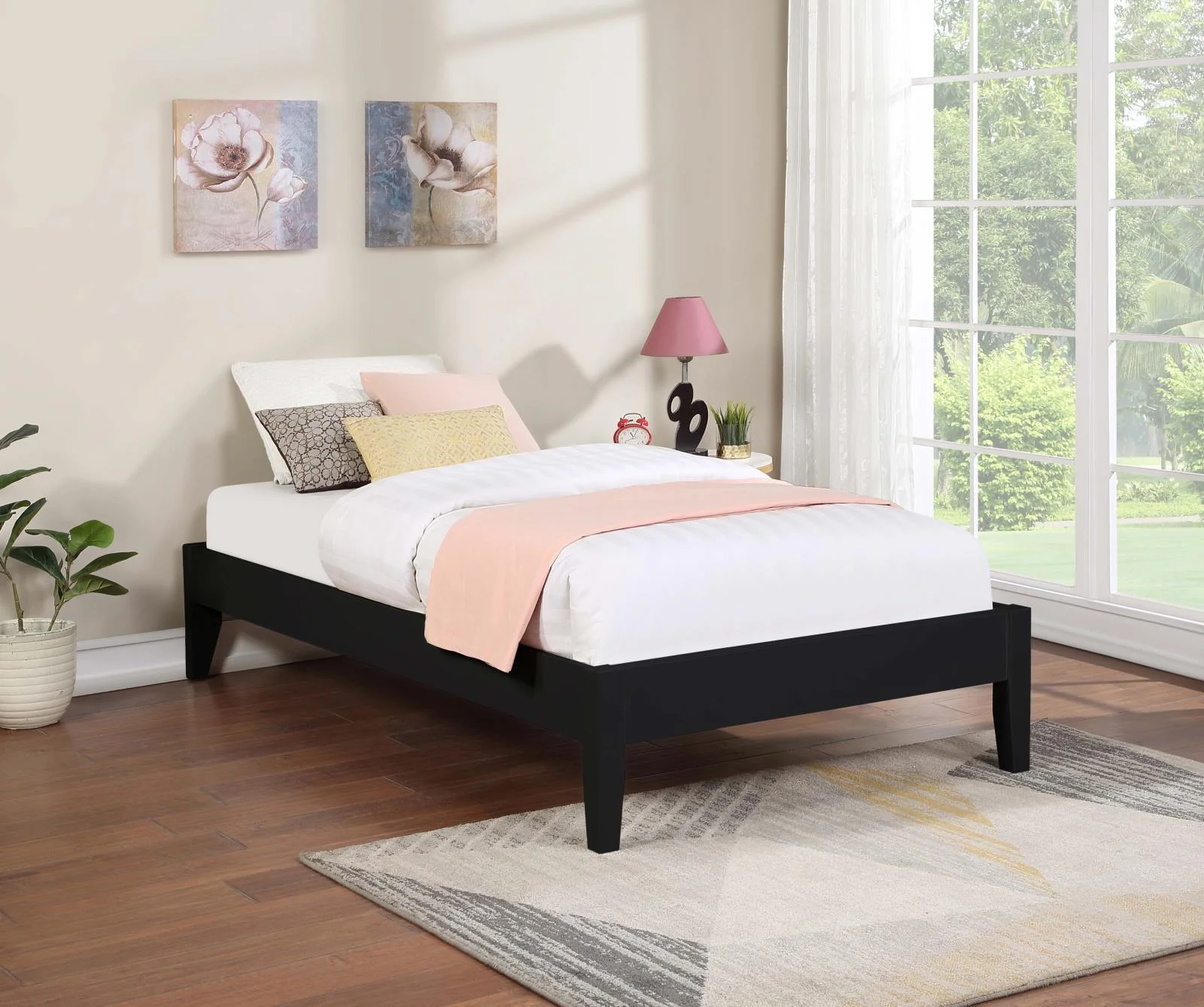 Hounslow Black Platform Twin Bed