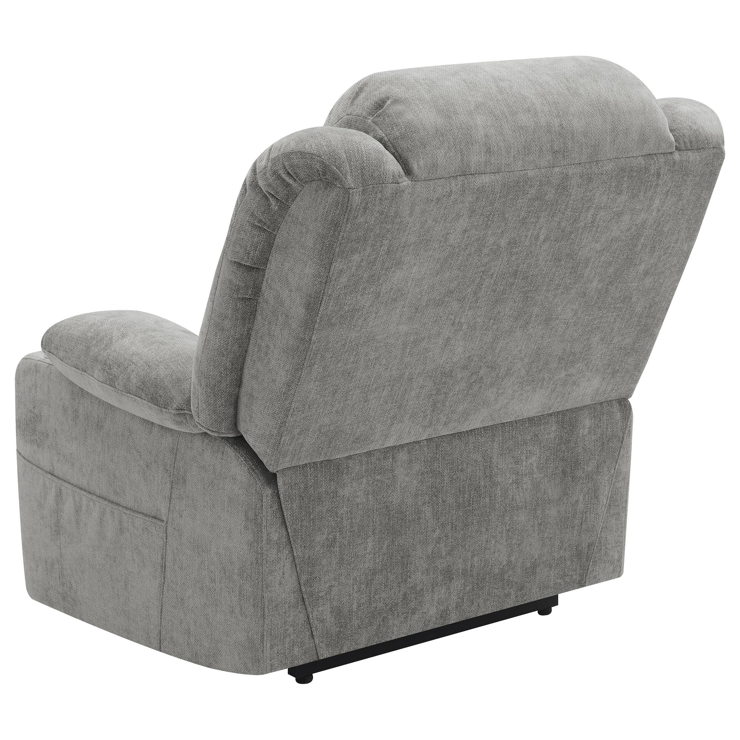 Houston Grey Upholstered Power Lift Recliner Chai - Image 9
