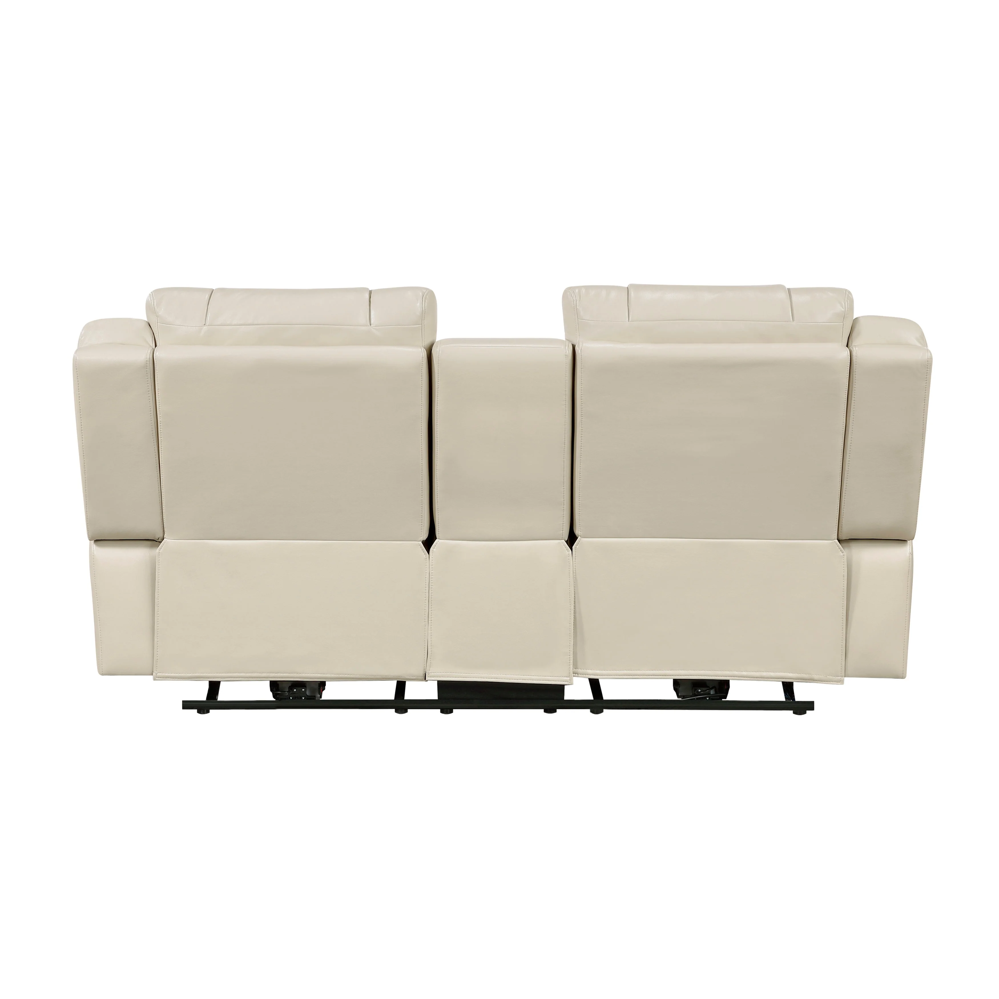 Huron Beige Power Double Reclining Loveseat with Center Console - Image 5