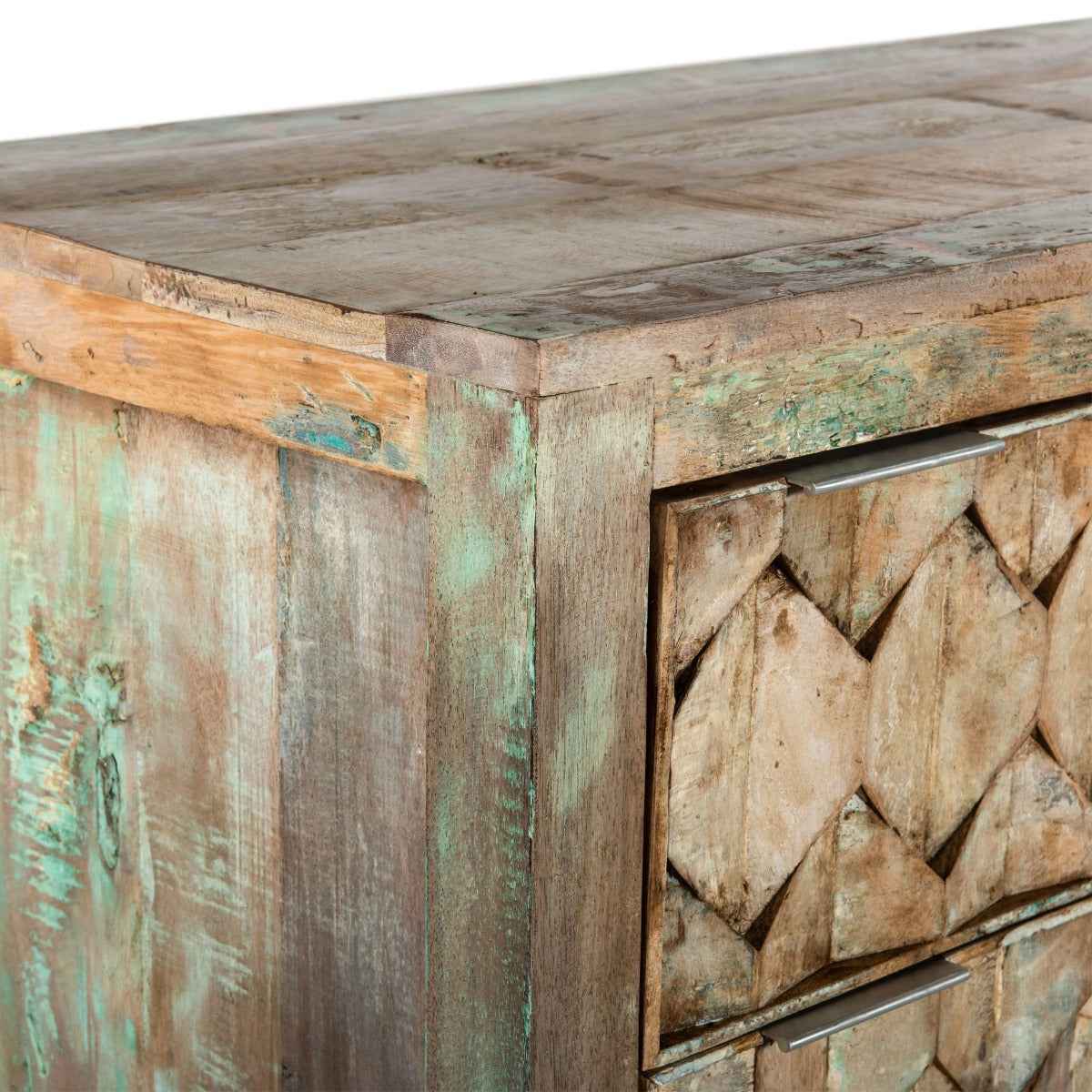 Ibiza 57" Dresser in Vintage Teal Reclaimed Wood - Image 4