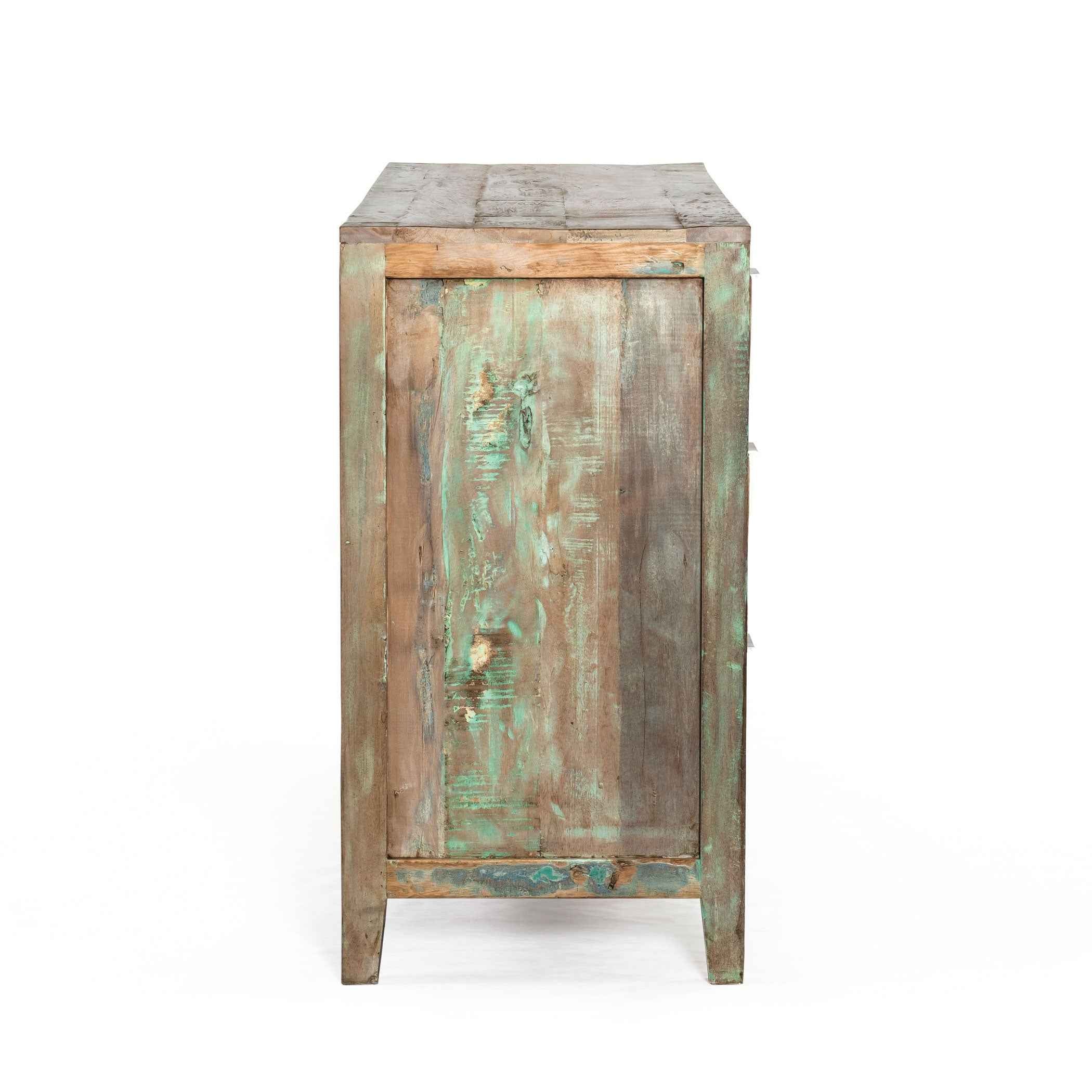 Ibiza 57" Dresser in Vintage Teal Reclaimed Wood - Image 7